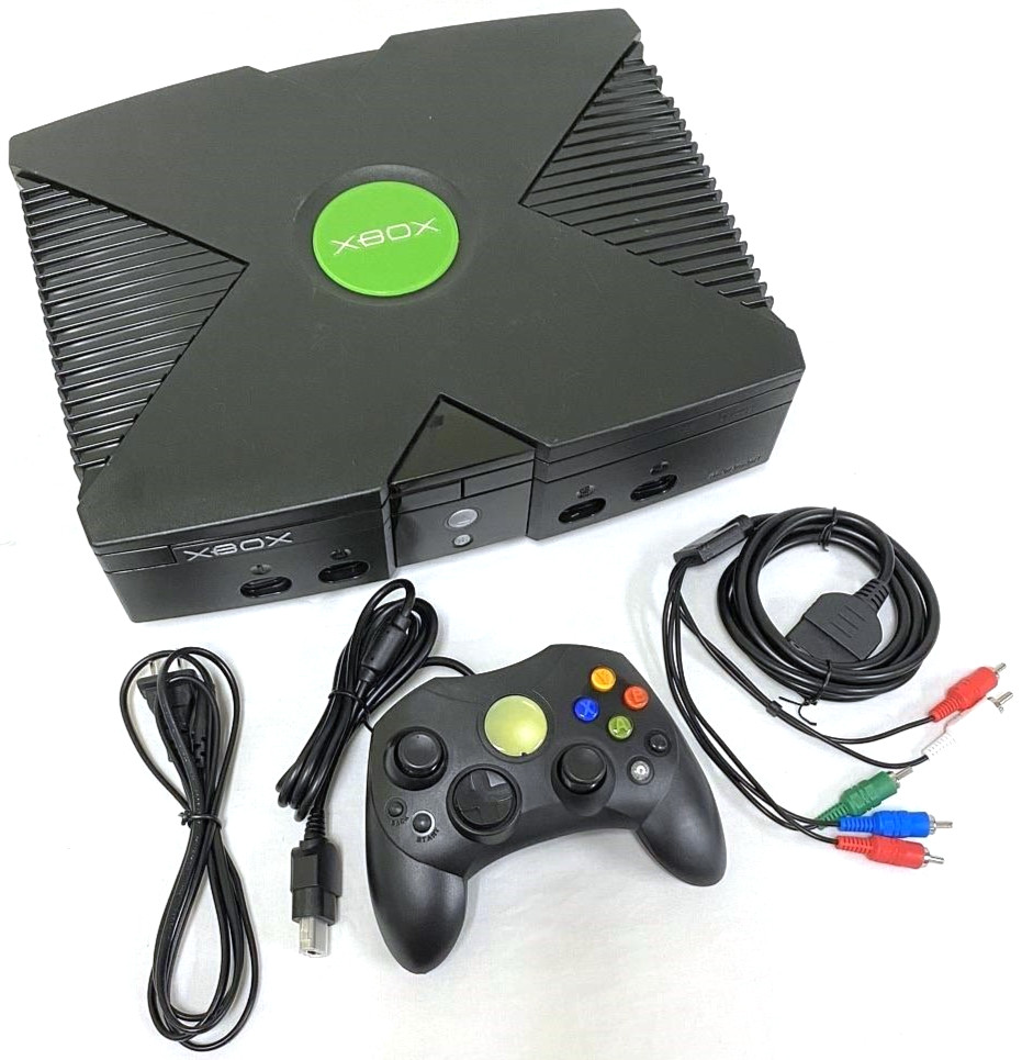 Microsoft Original Xbox Console Bundle System 8gb Black w/ Controller OG Classic
