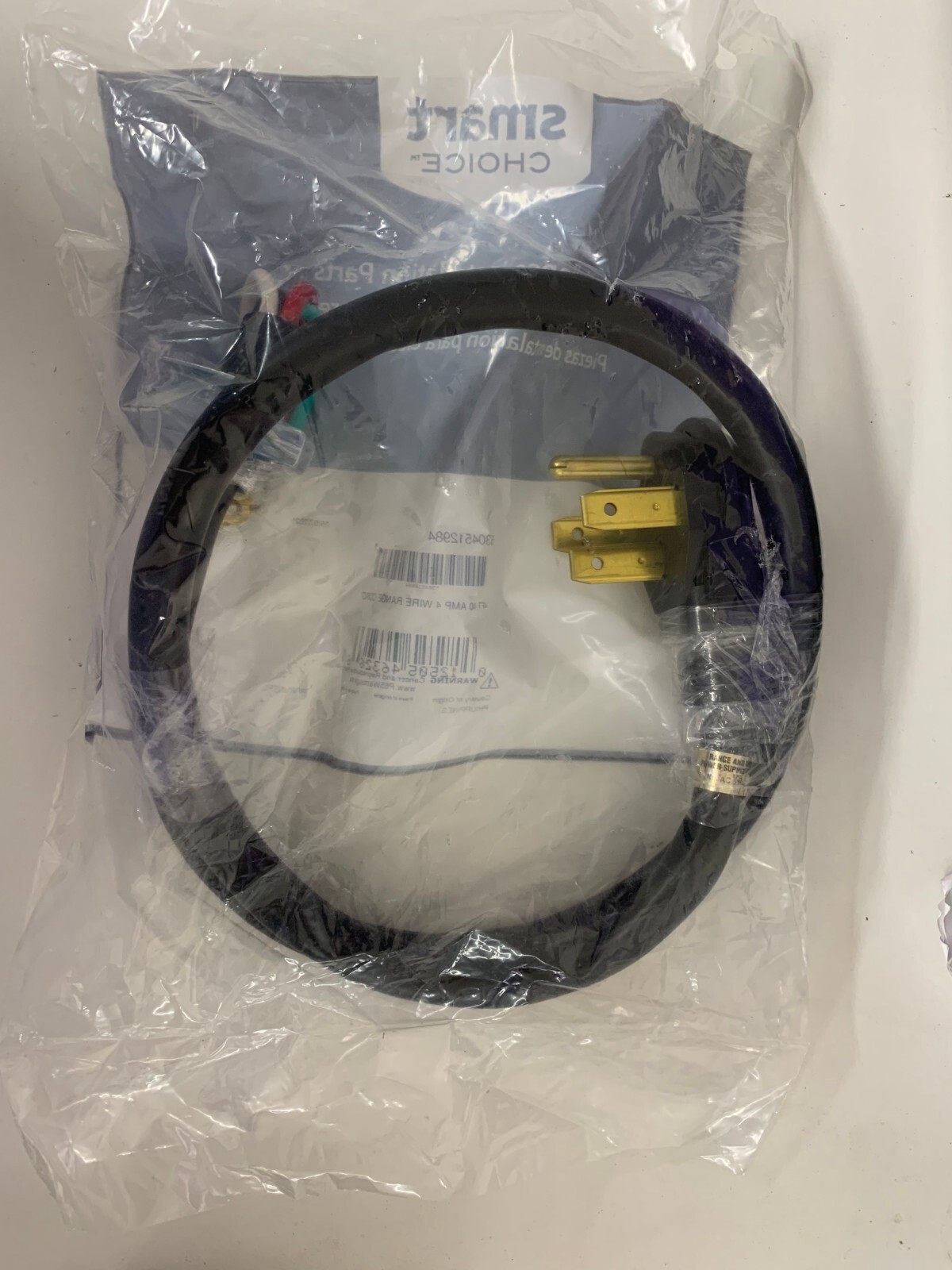 ELECTROLUX Smart Choice 40 AMP 4-Wire Range Black Cord (4 ft) 5304512984 (New) ELECTROLUX Smart Choice 40 AMP 4-Wire Range Black Cord (4 ft) 5304512984 (New)