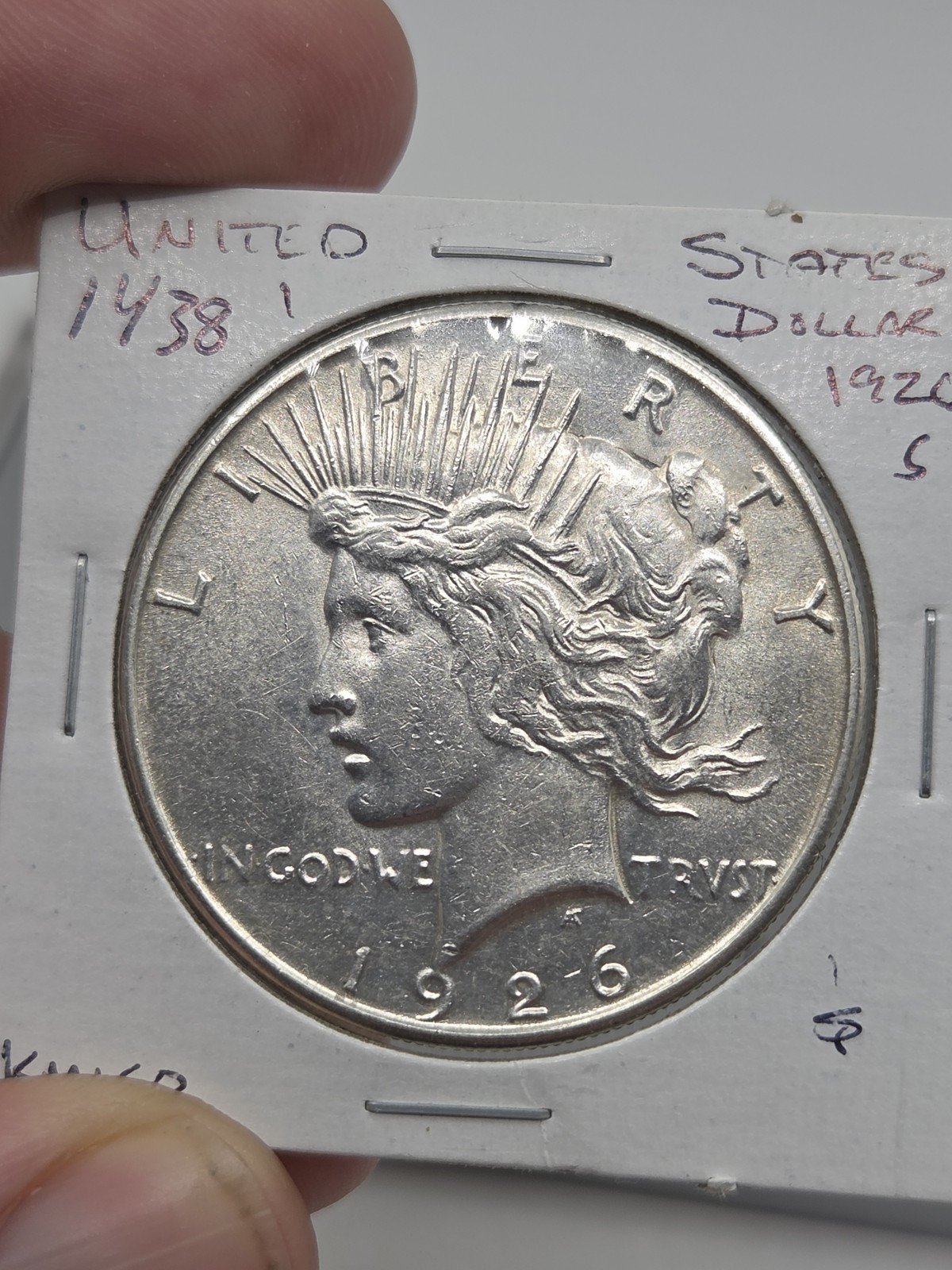 1926-S Peace Silver Dollar $1 90% Silver Coin US Mint San Francisco ☆ 1438