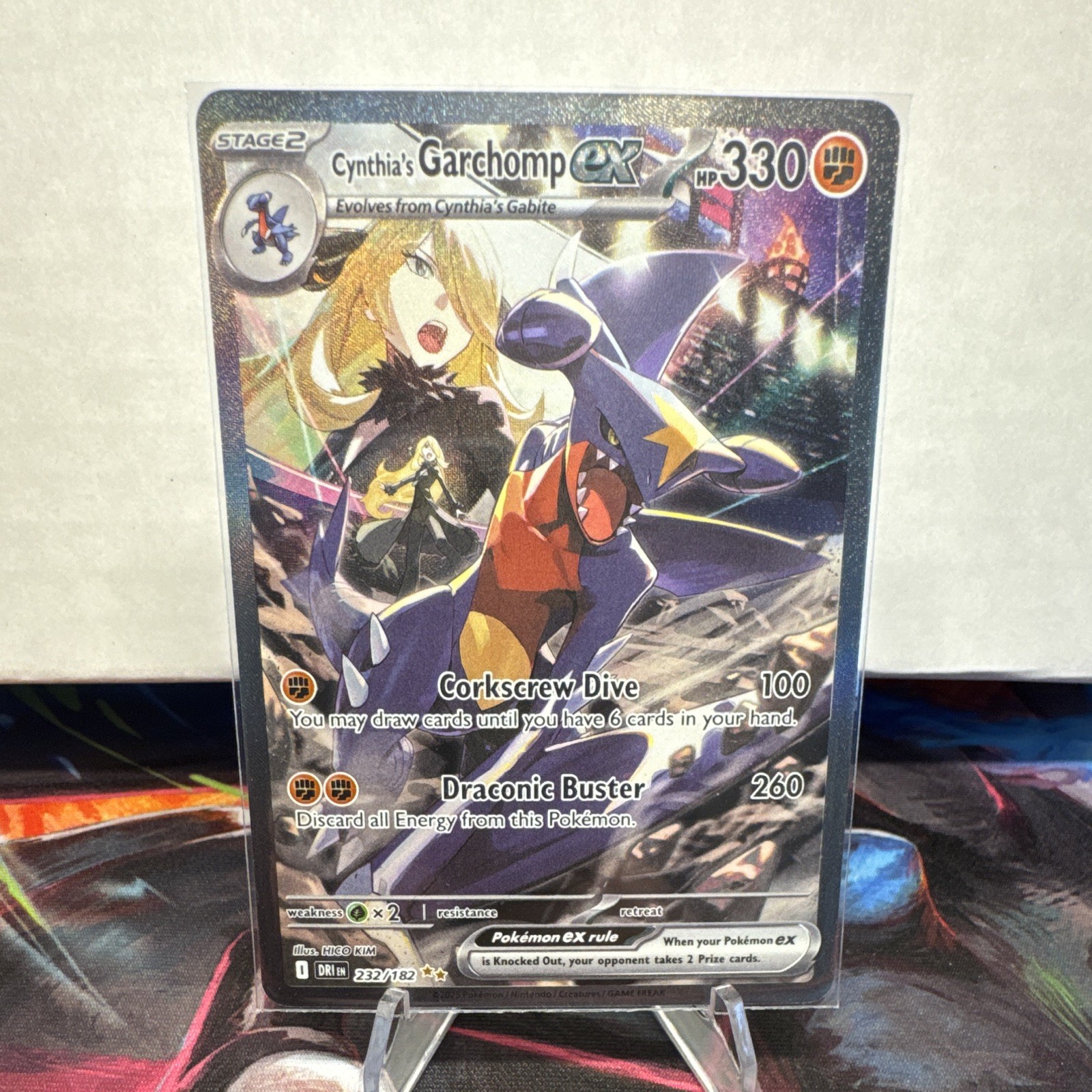 Pokémon TCG Cynthia\'s Garchomp ex Destined Rivals 232/182 Read Description