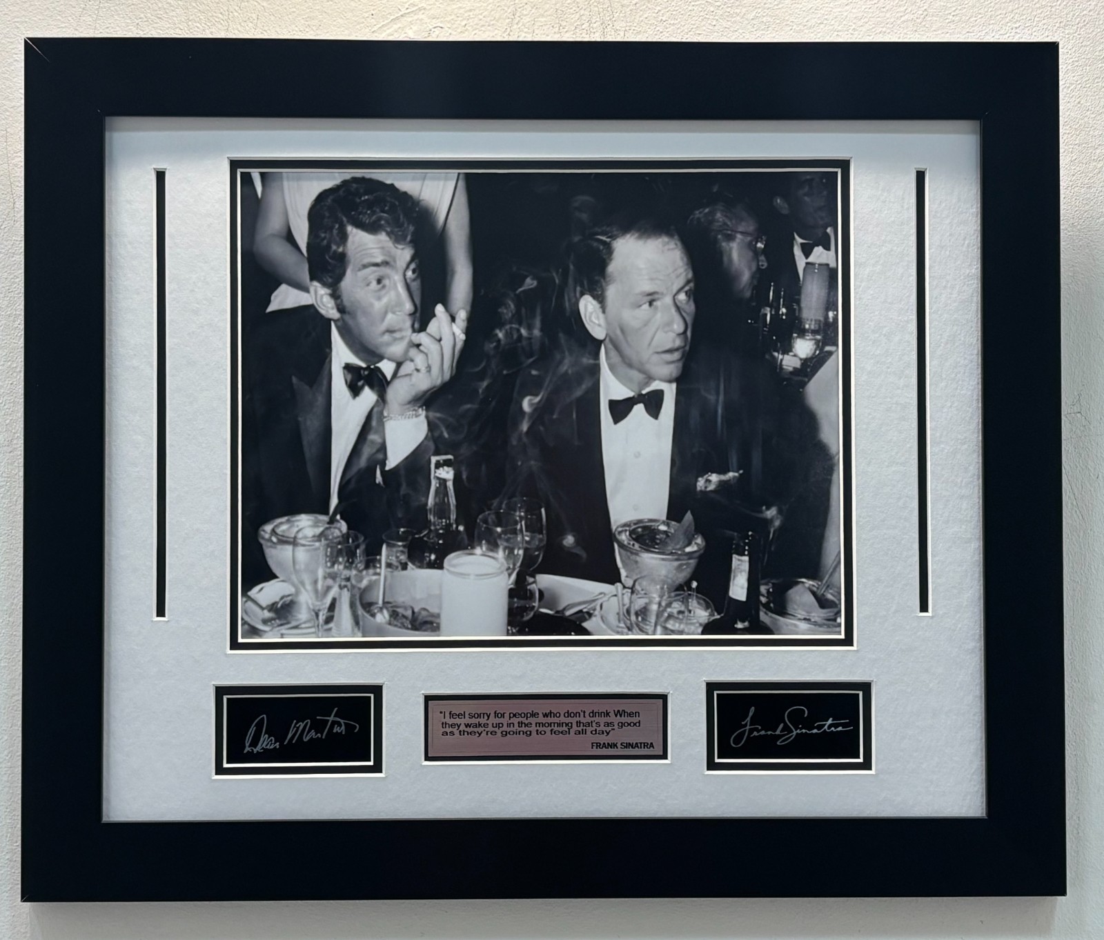 Dean Martin and Frank Sinatra 1961 Photo Framed With laser engraved signature
