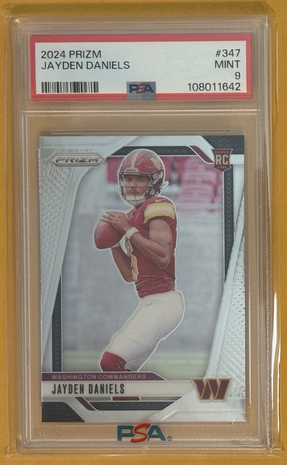 2024 Panini Prizm Rookie Jayden Daniels #347 PSA 9 MINT Rookie 2024 Panini Prizm Rookie Jayden Daniels #347 PSA 9 MINT Rookie