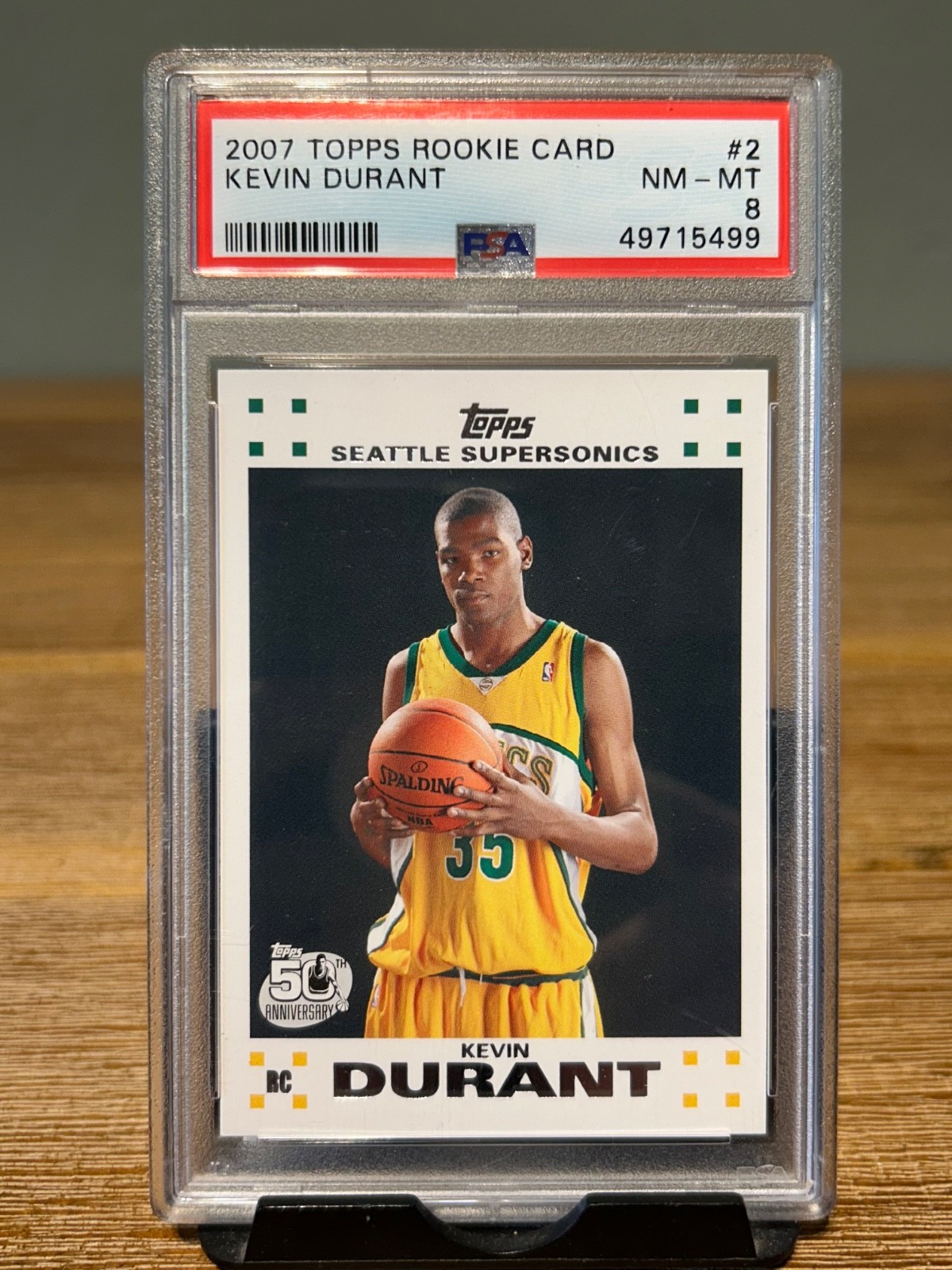 2007-08 Topps Retail Factory Set Rookie Set White Kevin Durant #2 PSA 8 RC 2007-08 Topps Retail Factory Set Rookie Set White Kevin Durant #2 PSA 8 RC