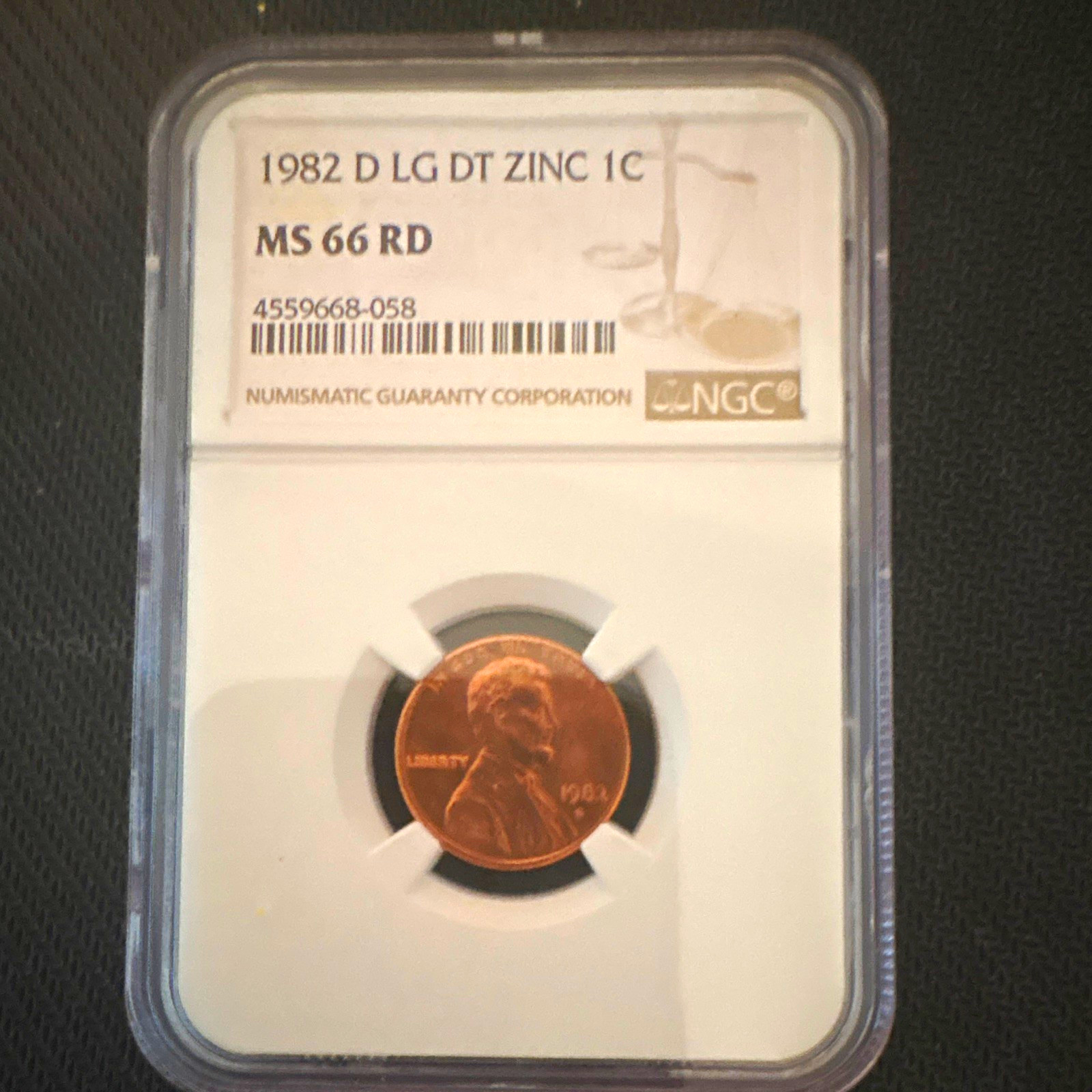 1982-D Lincoln Memorial Small Cent Large Date Copper NGC MS66 RD 1982-D Lincoln Memorial Small Cent Large Date Copper NGC MS66 RD