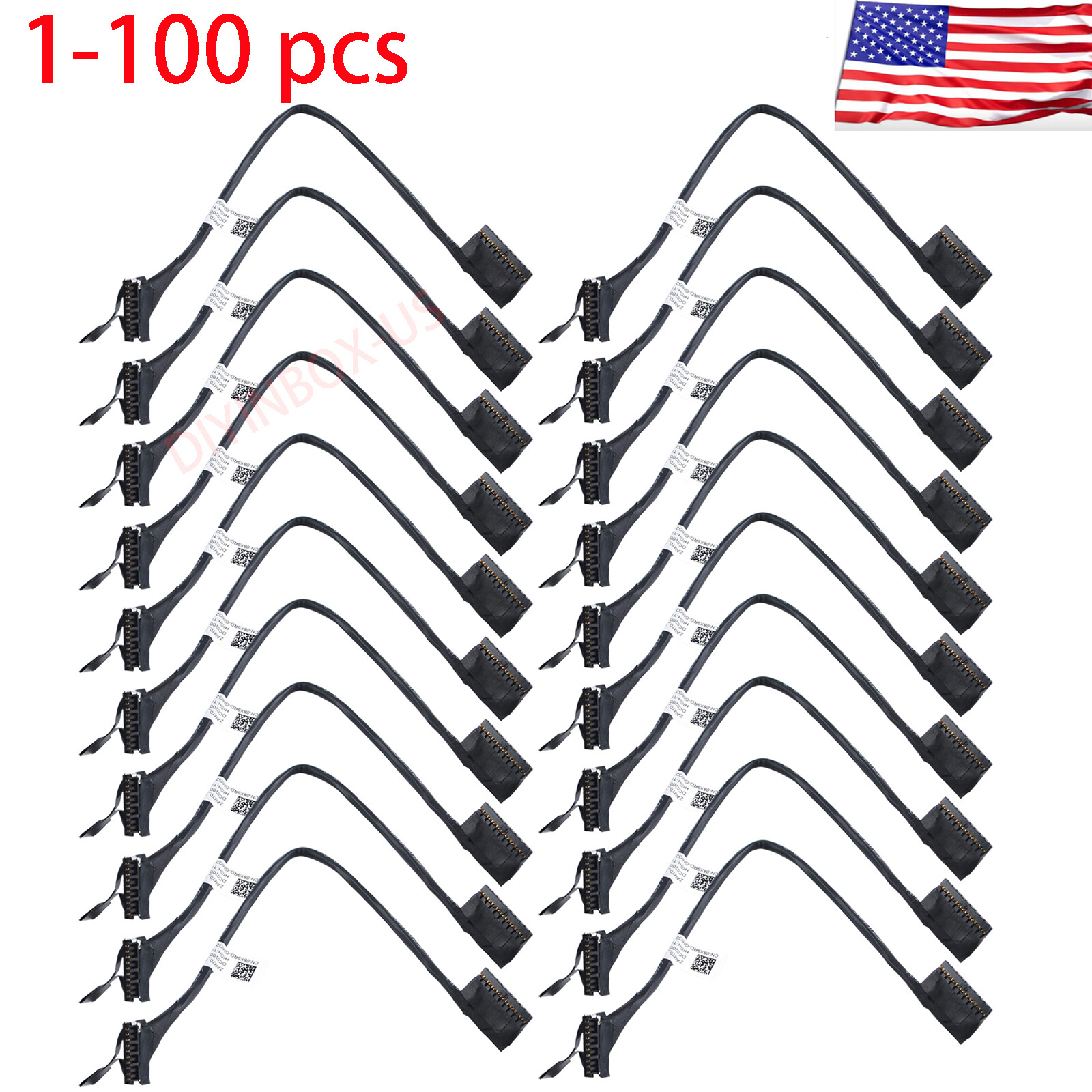Lot X1-100 Battery Cable for Dell Latitude E5450 5450 ZAM70 08X9RD DC02001YJ00