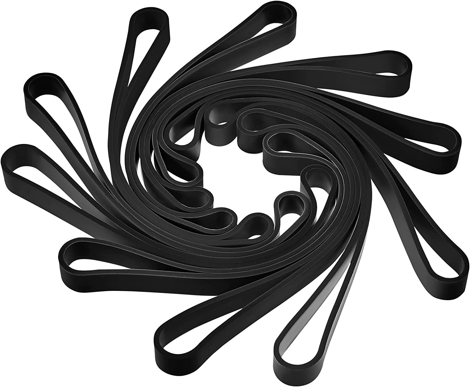 Fabbay 10 Pcs Large Heavy Duty Silicone Rubber Bands 8 Inch Thick Black Rubber B