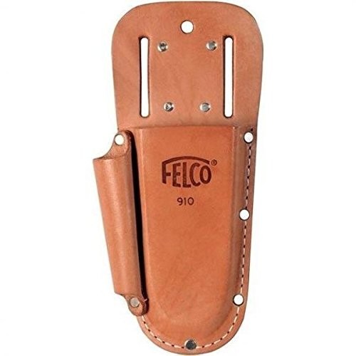 Felco Leather Holster F 910+ - Tool Pouch w/ Extra Slot for Pruning Shears...