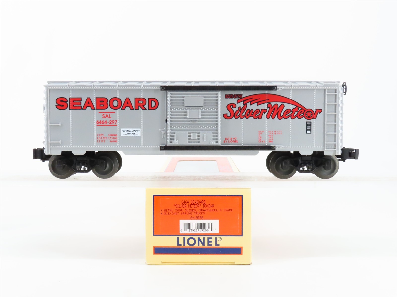O Scale Lionel 6-19290 SAL Seaboard 40\' Box Car 6464-297 RTR