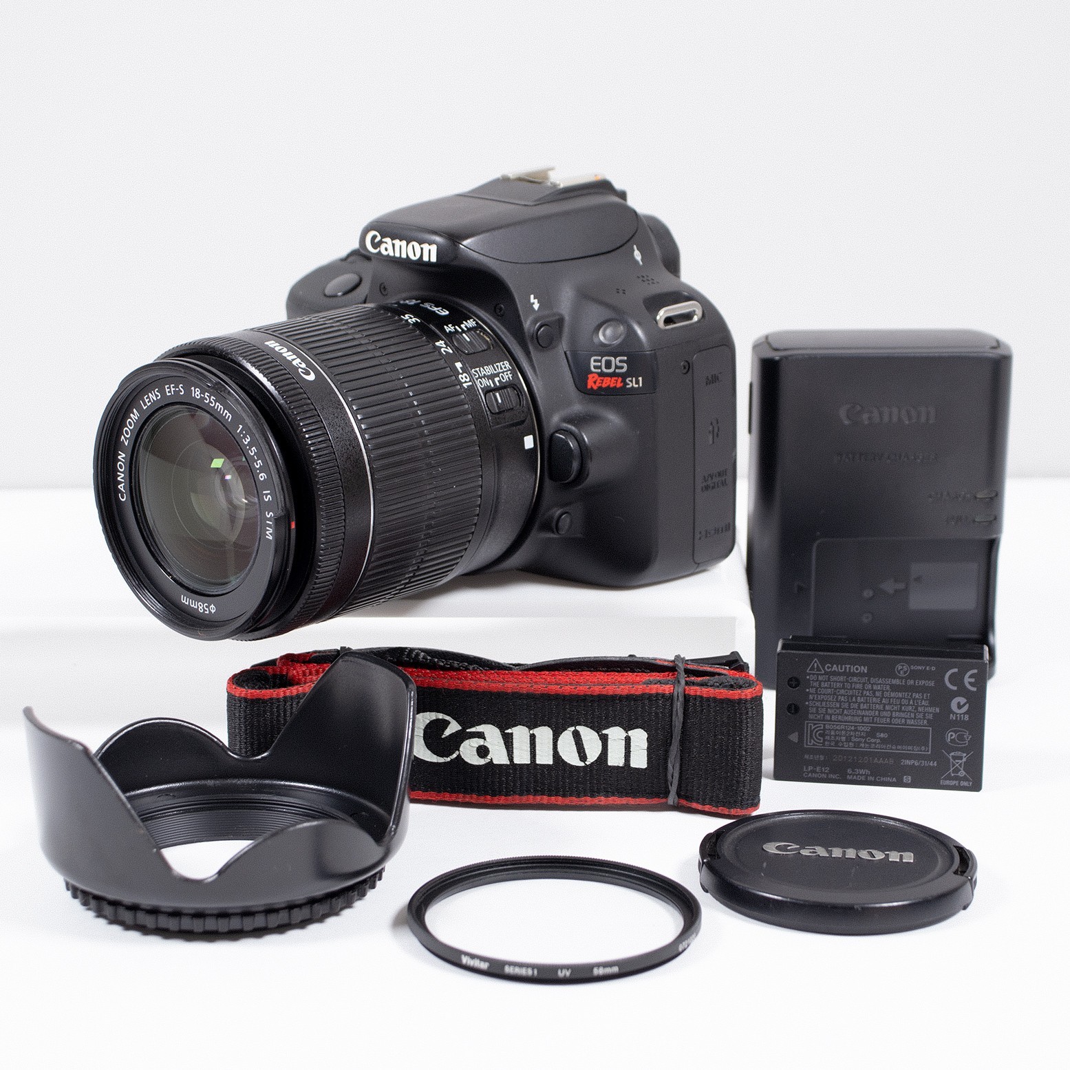 Canon SL1 Digital SLR Camera w/18-55mm STM Lens Kit**Low Shutter #4381**CLEAN**