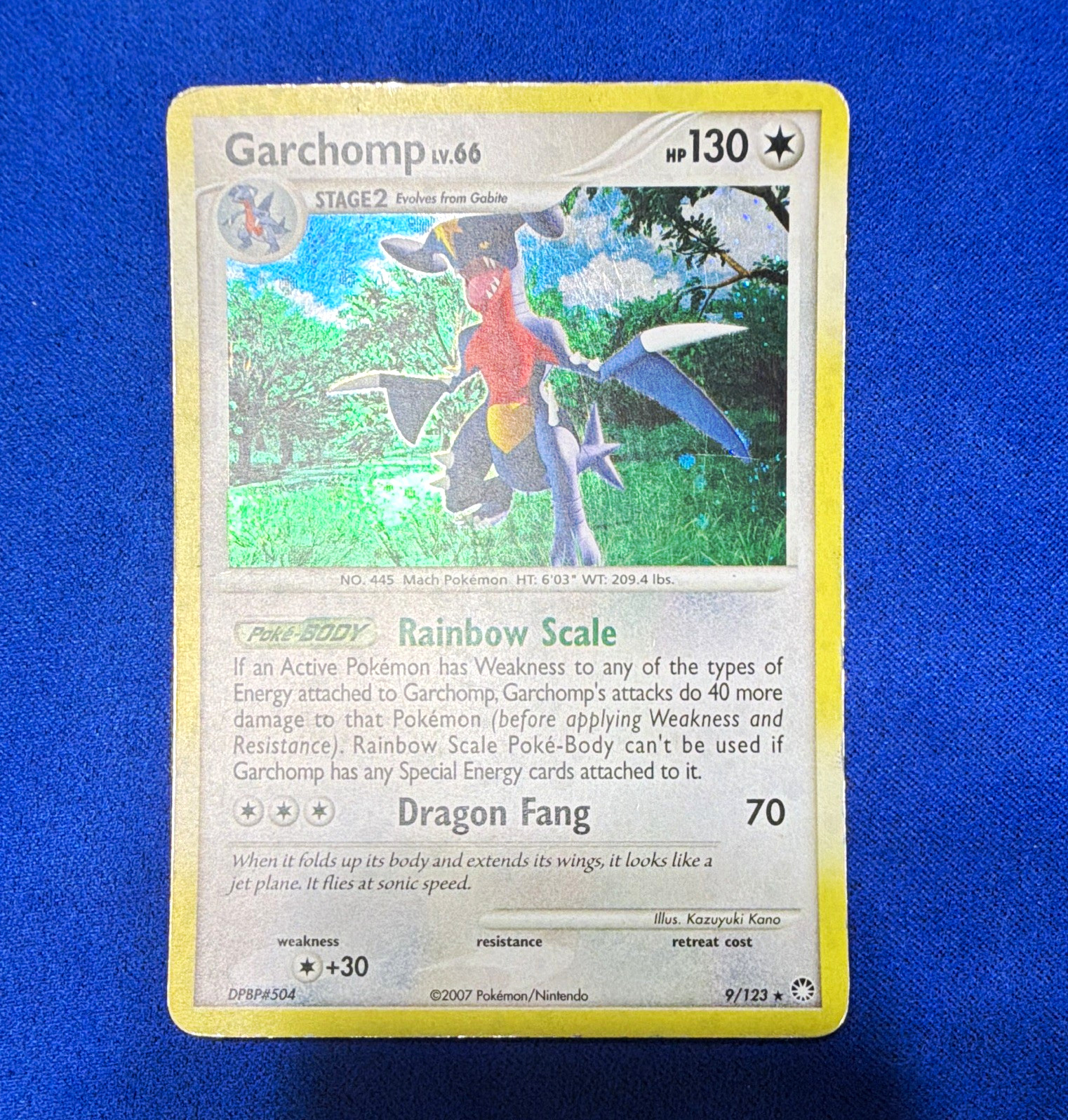Garchomp 9/123 Mysterious Treasures Holo Rare Stage 2 130 HP English 2007 Garchomp 9/123 Mysterious Treasures Holo Rare Stage 2 130 HP English 2007