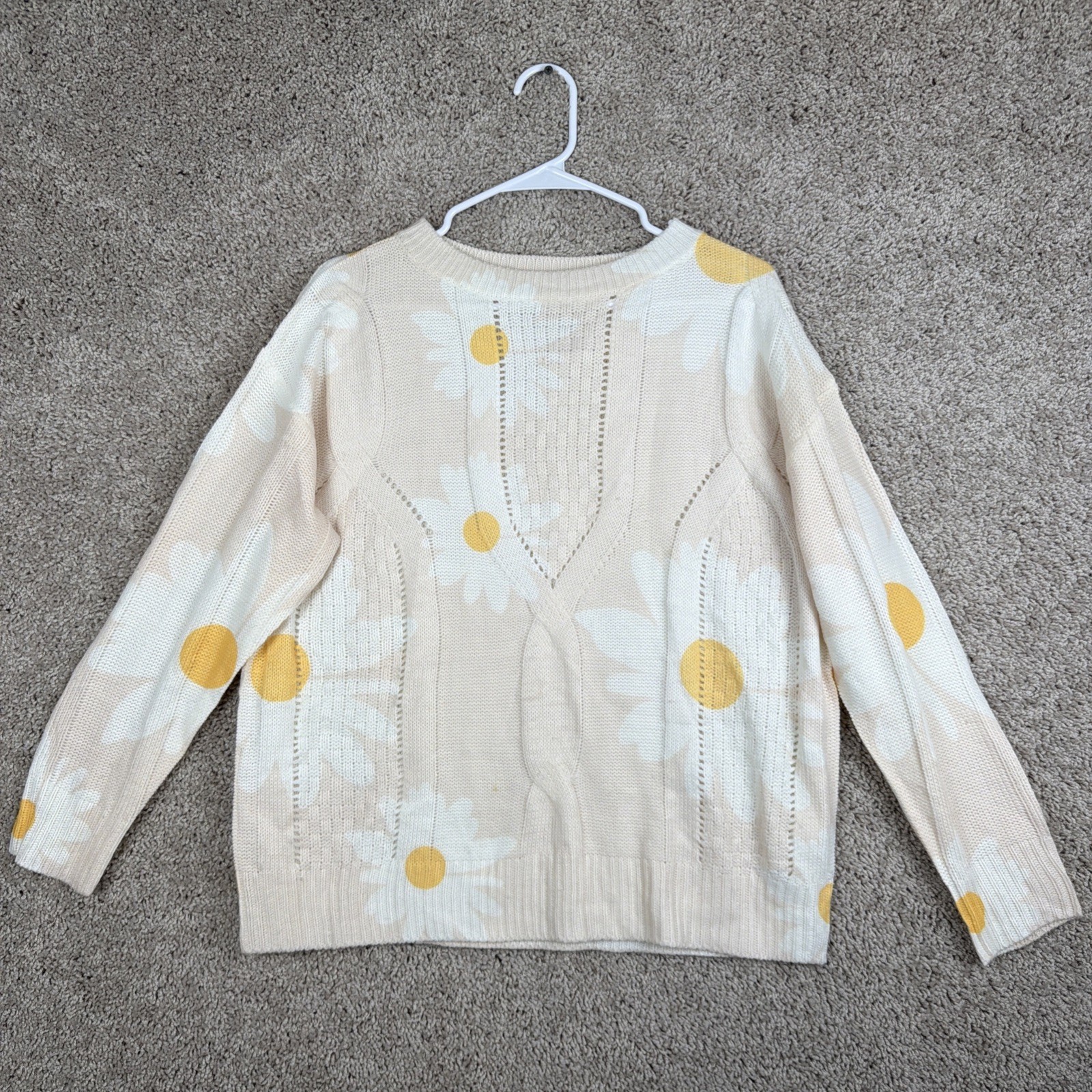 Miss Sparkling Daisy Tight Knit Longsleeve Casual Lightweight Sweater Sz Medium Miss Sparkling Daisy Tight Knit Longsleeve Casual Lightweight Sweater Sz Medium