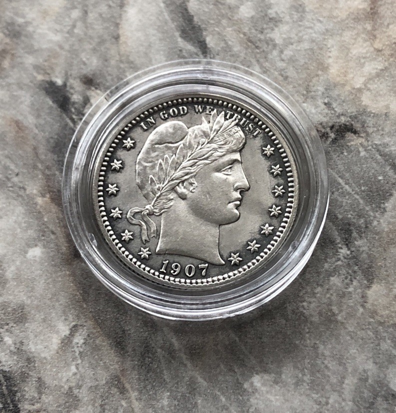 1907 BARBER QUARTER IN STUNNING BU CONDITION. 1907 BARBER QUARTER IN STUNNING BU CONDITION.