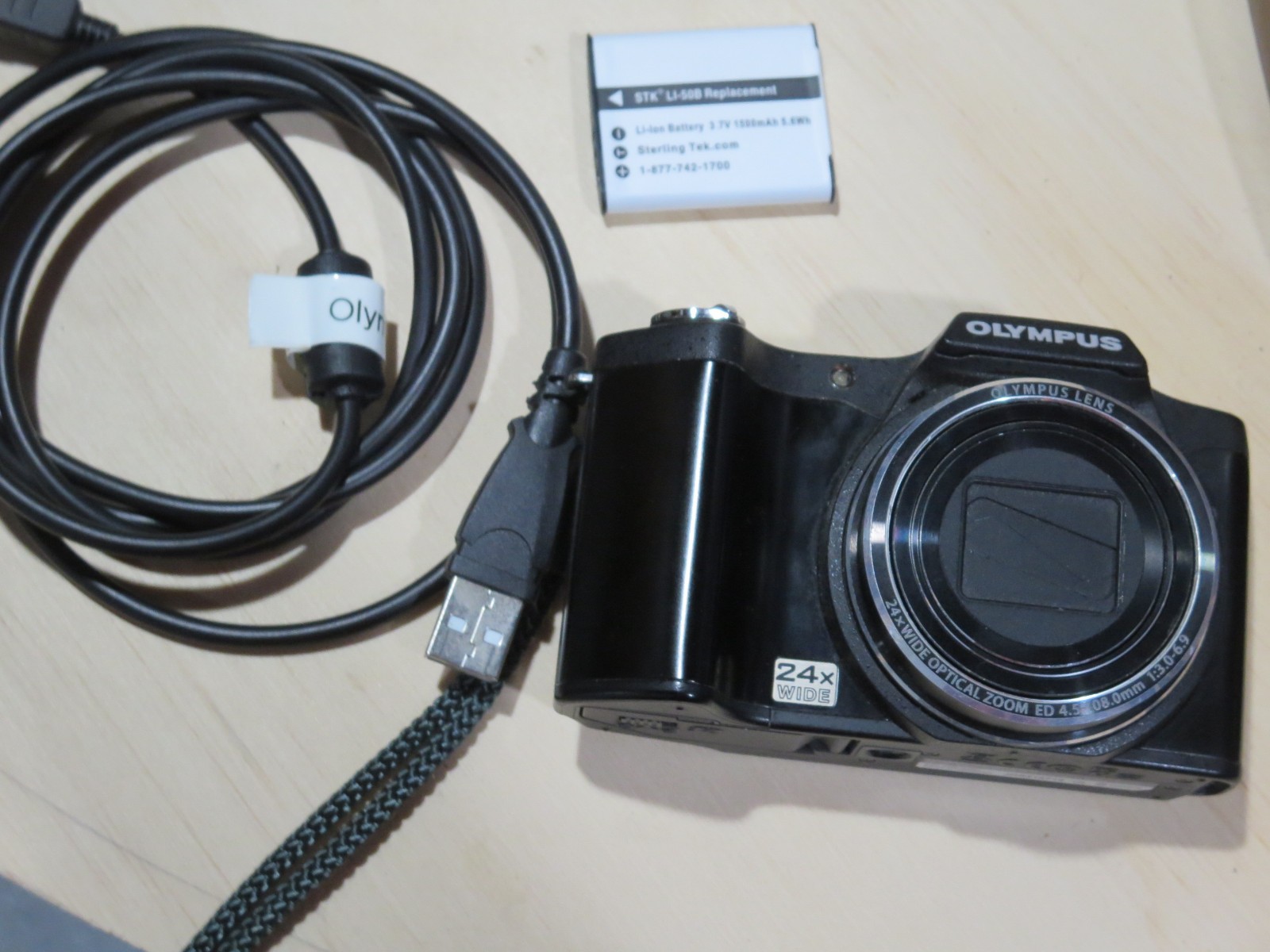 Olympus SZ-14 14MP Digital Camera Black 24x Optical Zoom W/ 2 Batteries Olympus SZ-14 14MP Digital Camera Black 24x Optical Zoom W/ 2 Batteries