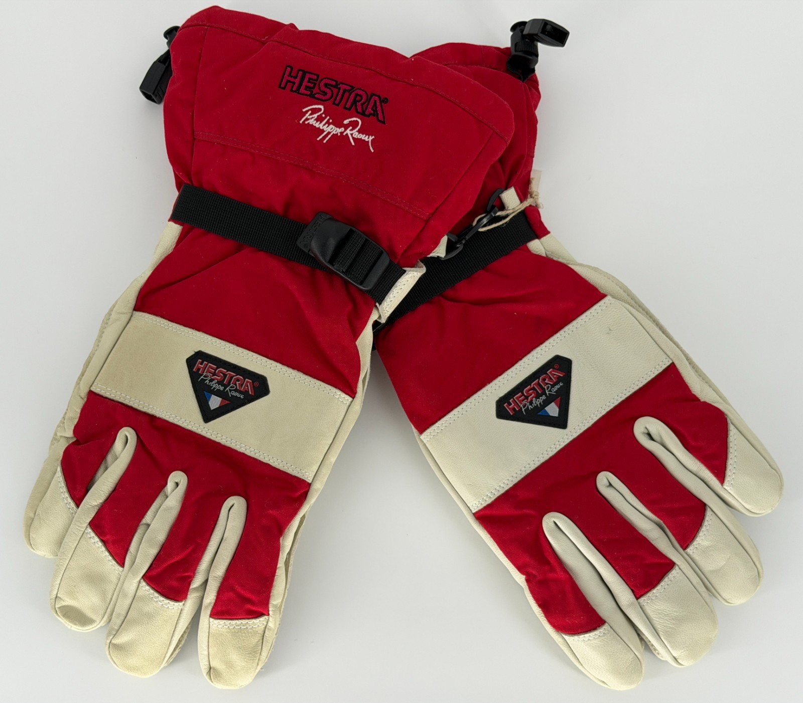 Hestra Philippe Raoux Alpine Pro Leather Ski Gloves Red Cream NWT Sizes 7/8/11