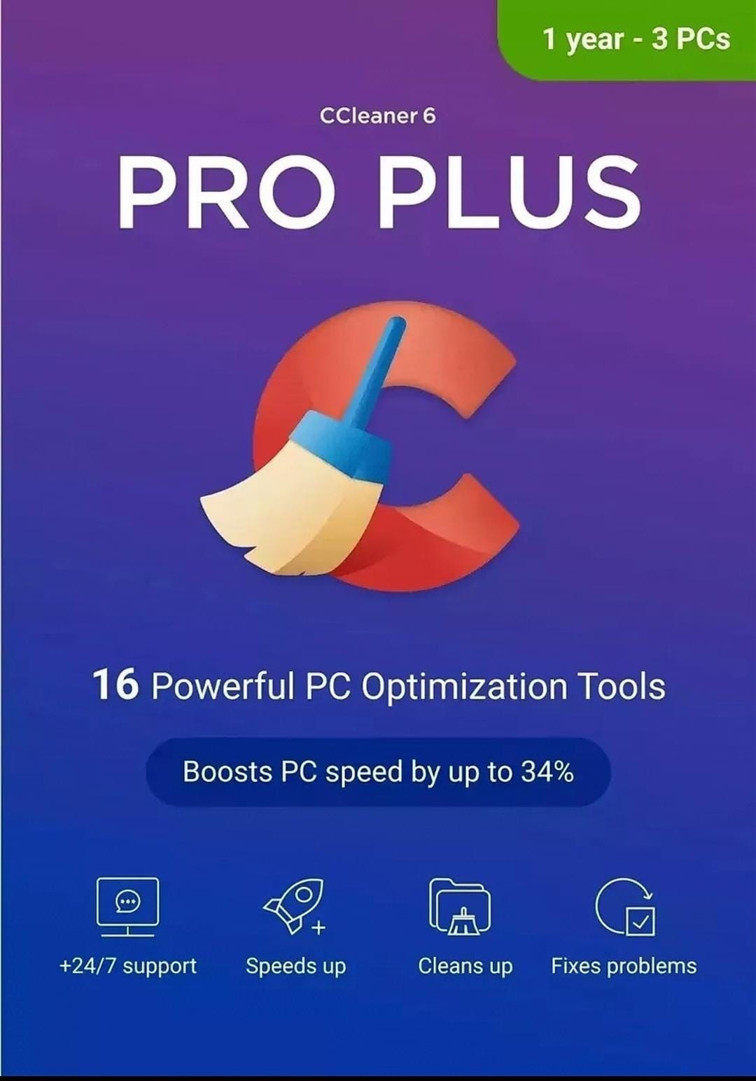 Ccleaner professional plus 2026 - 1 Year - 3 Device - Global