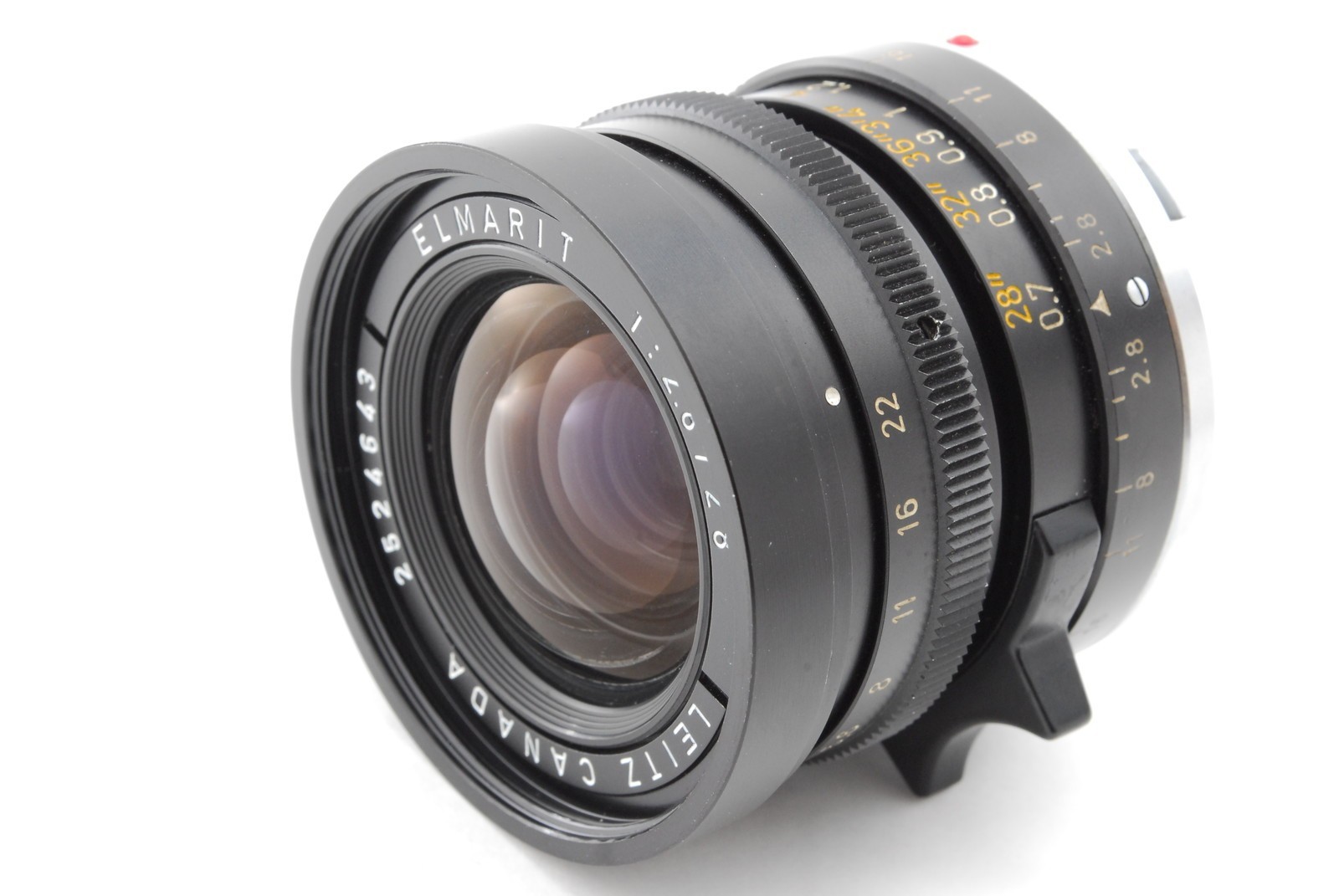 [OPT NEAR MINT] Leica Elmarit M 28mm f/2.8 2nd Canada E48 Lens w/Caps From Japan