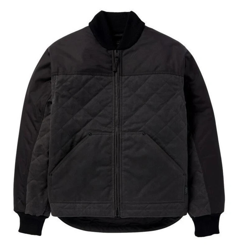 Filson Alcan Quilted Jacket Cinder Waxed Cotton Mens S NWT Cordura Motorcycle