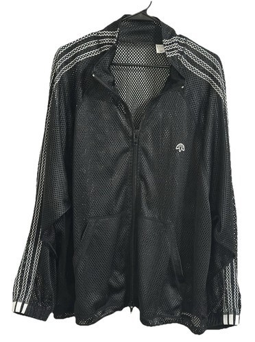 Rare Adidas Originals Alexander Wang Black Mesh Jacket Full Zip Large L Unisex Rare Adidas Originals Alexander Wang Black Mesh Jacket Full Zip Large L Unisex