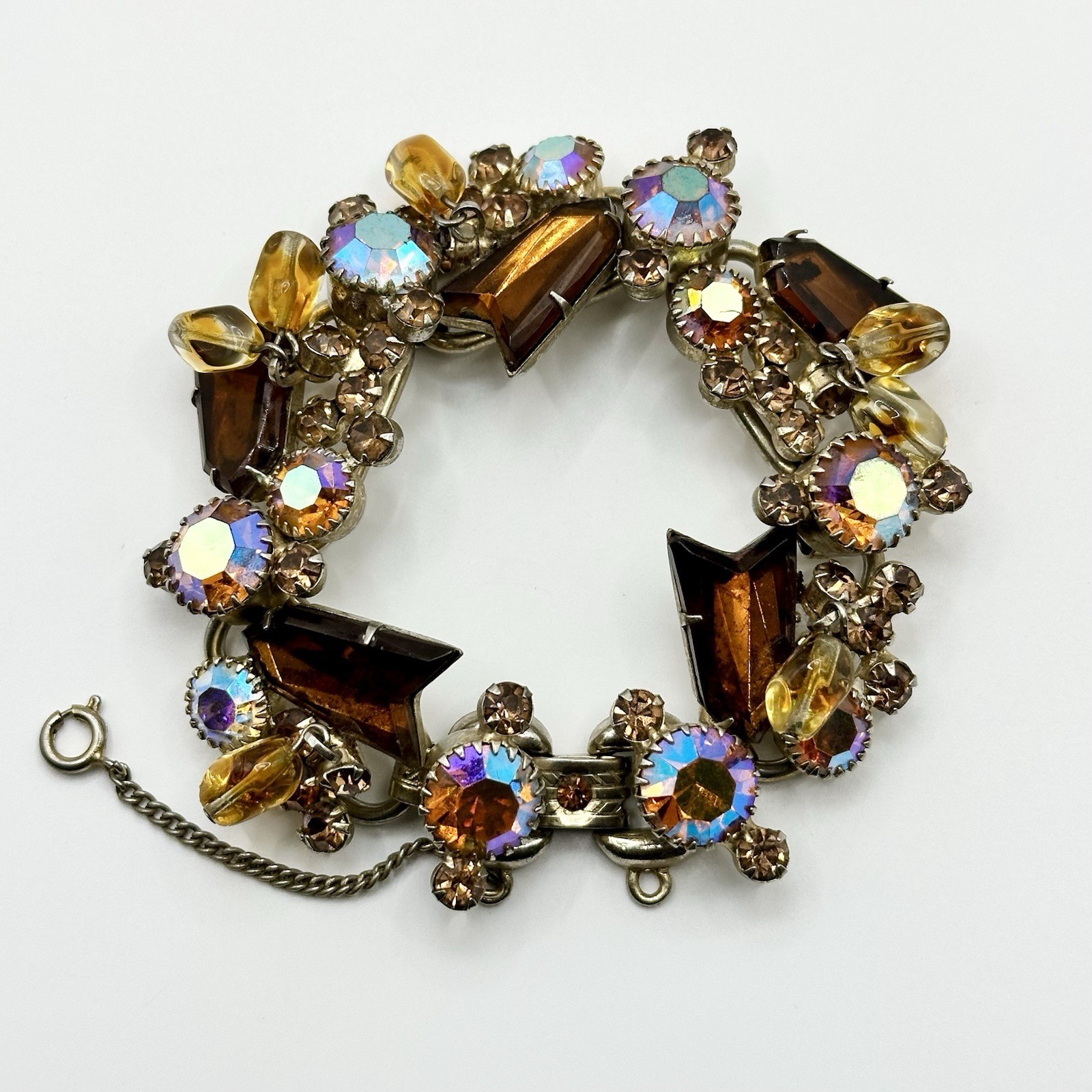 Vintage Juliana D&E Cha Cha Dangle Rhinestone Bracelet Book Piece READ Vintage Juliana D&E Cha Cha Dangle Rhinestone Bracelet Book Piece READ