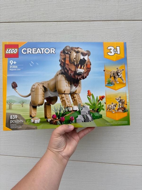 LEGO Creator 3 in 1 Wild Animals: Majestic Lion 31386, 839 Pieces  
