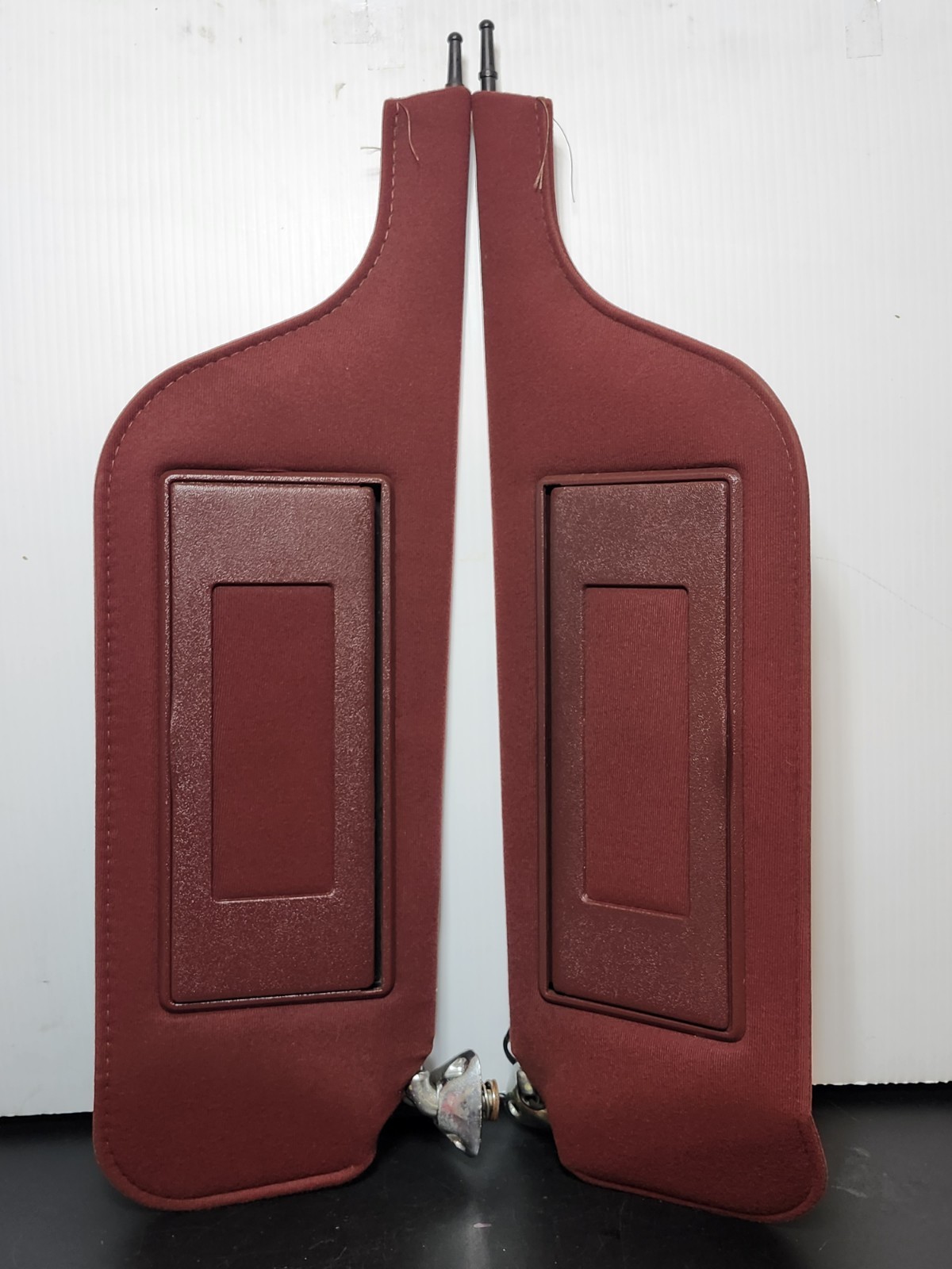 1980 - 1992 Cadillac Brougham Fleetwood Maroon Mirror Visor Driver Passenger OEM 1980 - 1992 Cadillac Brougham Fleetwood Maroon Mirror Visor Driver Passenger OEM