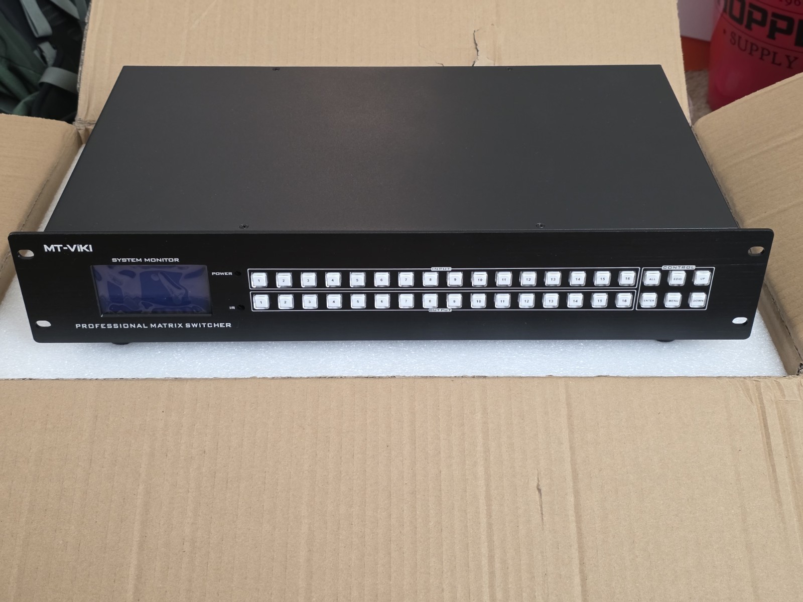 MT-VIKI 16x16 HDMI Matrix Switch 4K@30Hz Rack mount Splitter Backlit RS232 LAN