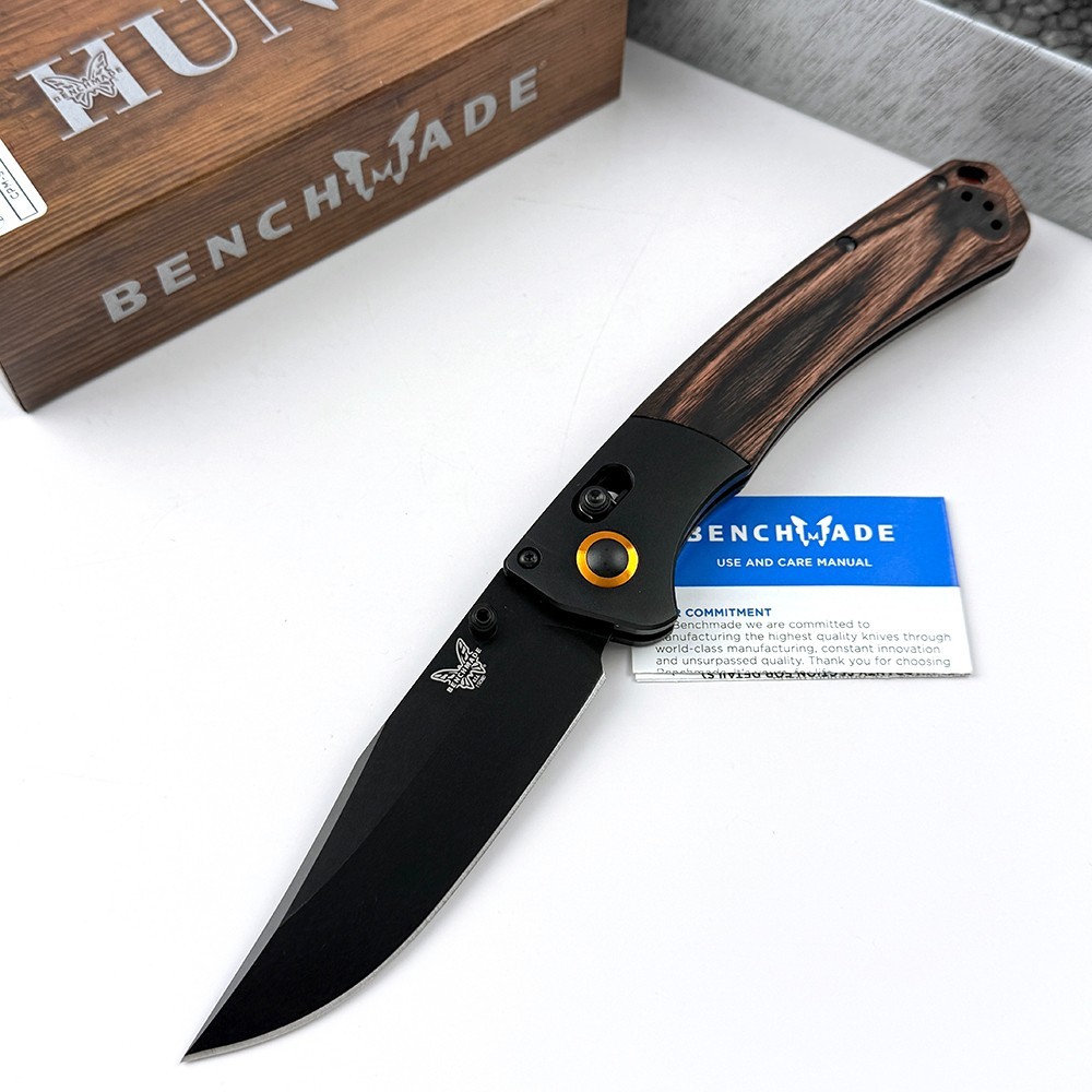Benchmade 15080-2 Crooked River CPM-S30V Black Blade Wood Handle Folding Knife