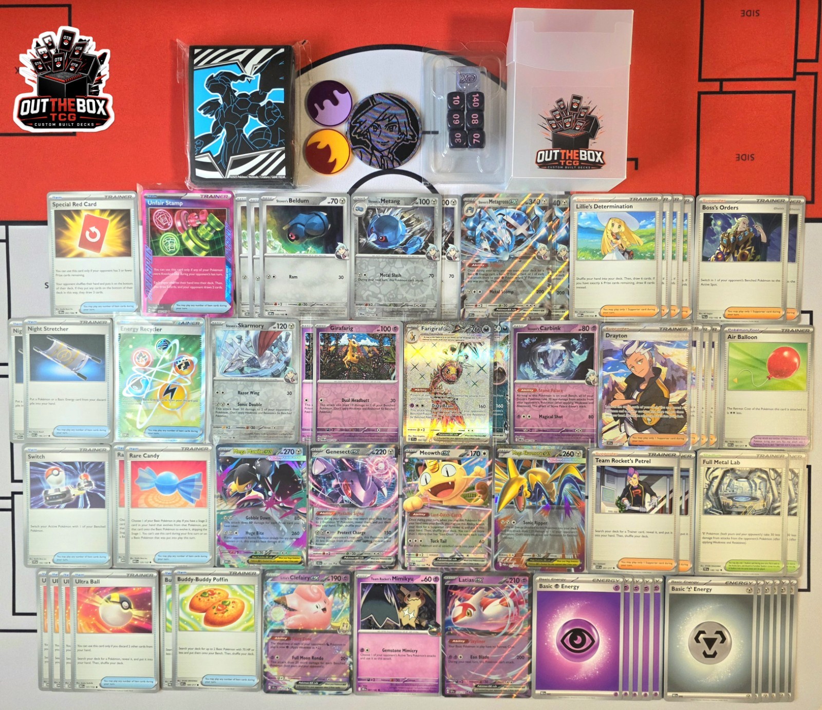 Steven's Metagross Ex & Farigiraf Ex Pokémon TCG - OutTheBoxTCG Custom Decks