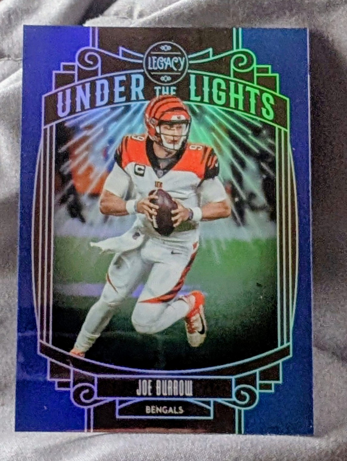 2021 Panini Legacy Under the Lights Sapphire /35 Joe Burrow Bengals #UL-JB