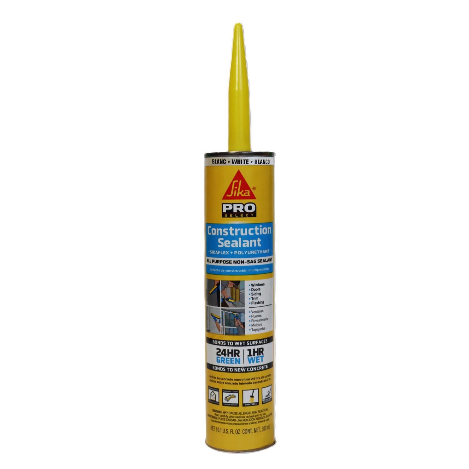 Sika 90618 White One Component Construction Sealant 10.1 oz. (Pack of 12)