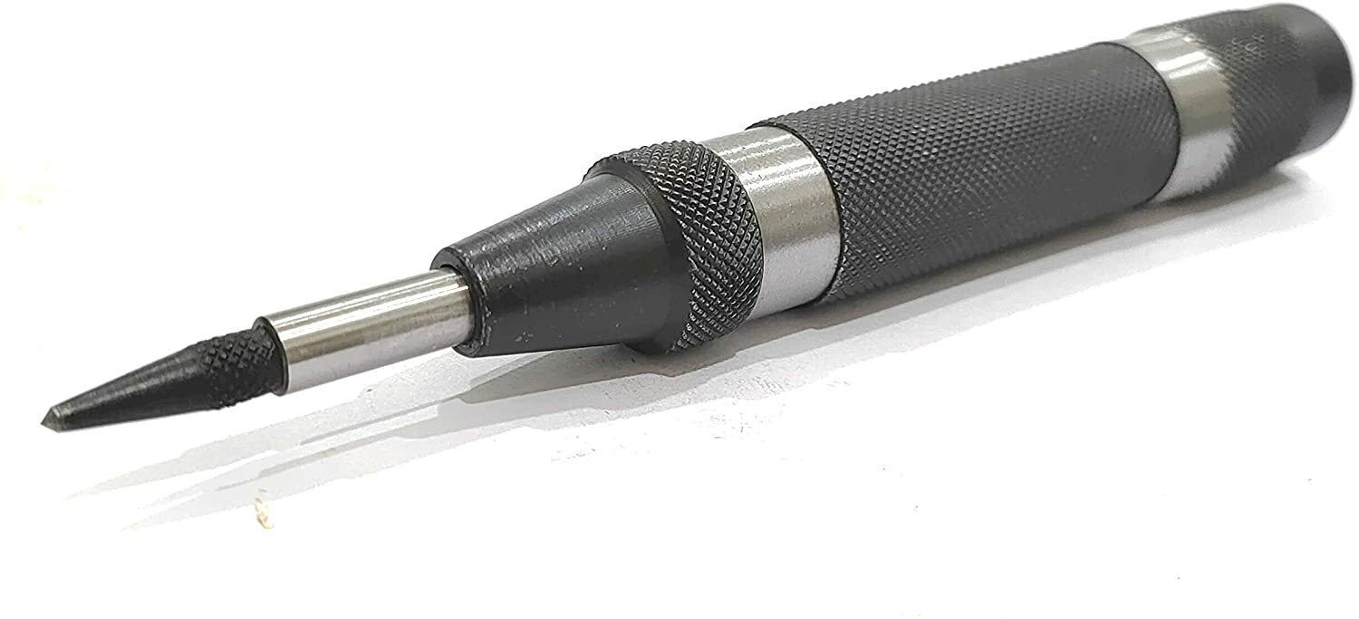 Automatic Center Punch with Replaceable Hardened Steel Tip Automatic Center Punch with Replaceable Hardened Steel Tip