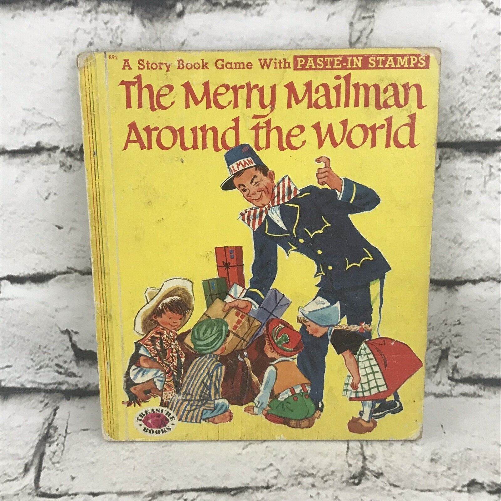 Vtg 1955 The Merry Mailman Treasure Book Child’s Illustrated Reading Colorful Vtg 1955 The Merry Mailman Treasure Book Child’s Illustrated Reading Colorful