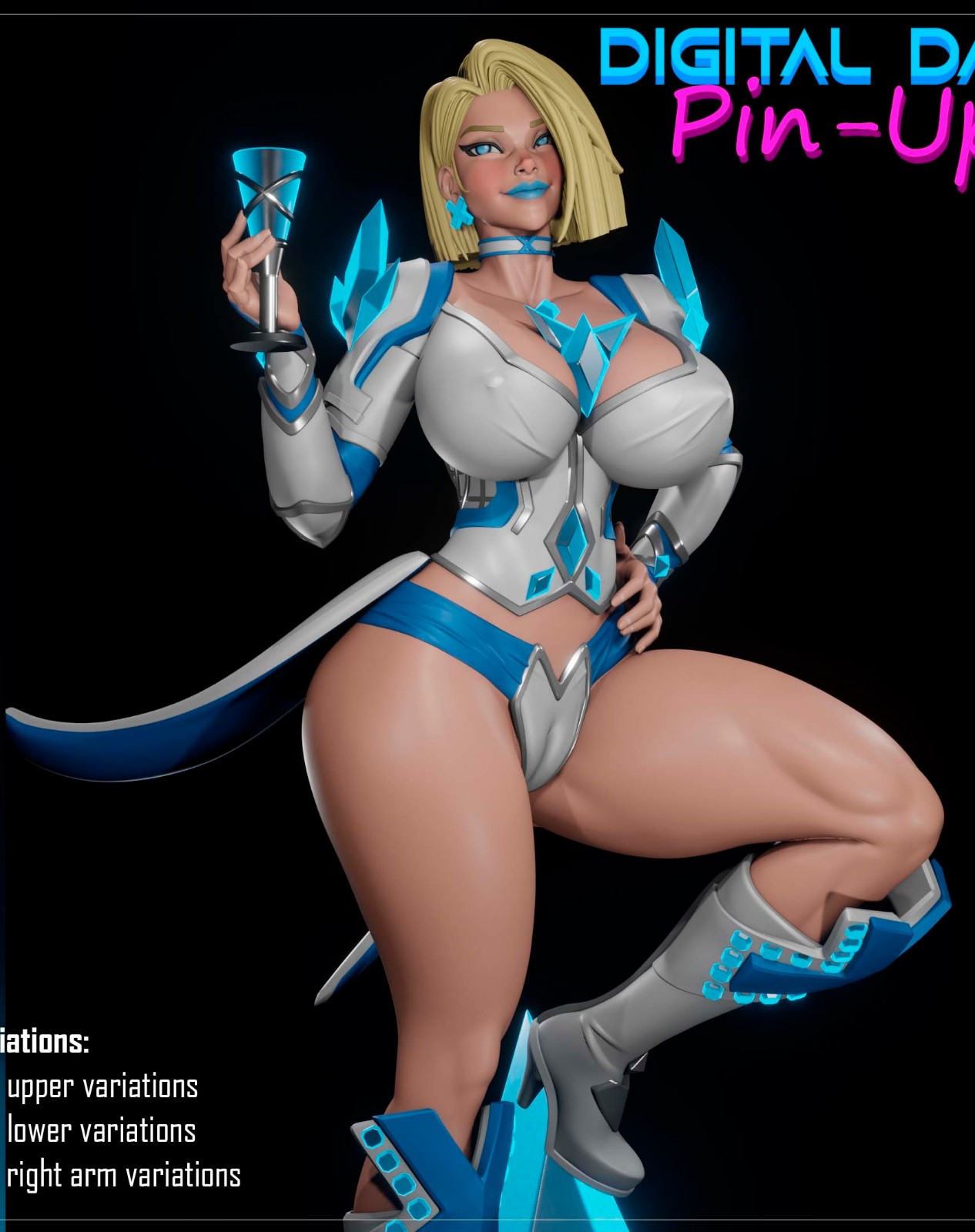18+ Sexy Emma Frost Girl Pinup Figure NSFW Fanart Multi Scale Unpainted