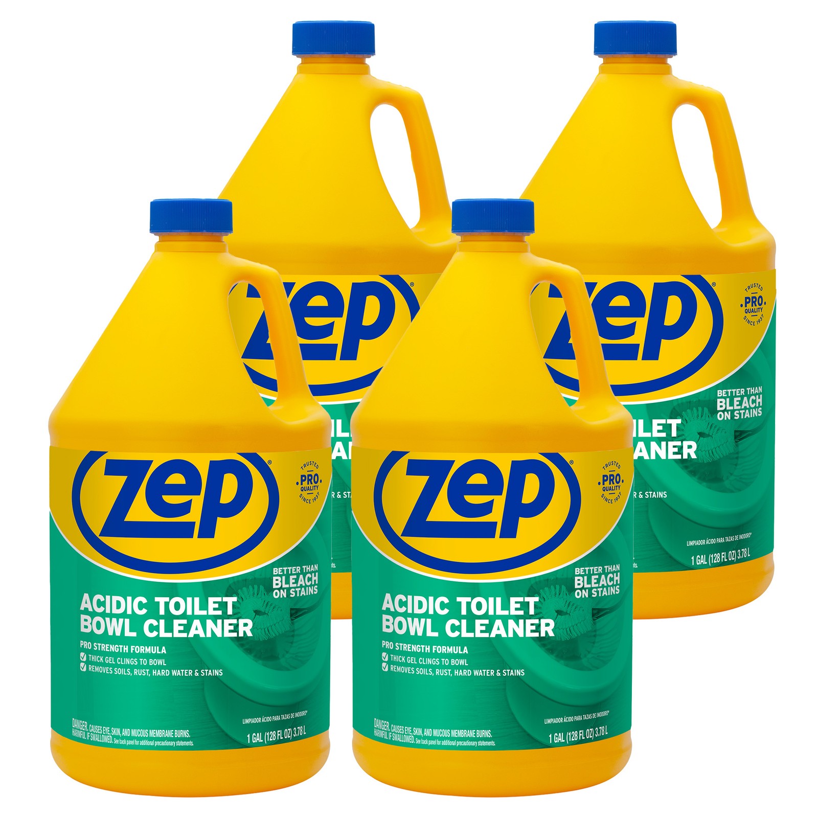 Zep Acidic Toilet Bowl Cleaner - 1 Gallon (Case of 4) R43710 - 2x Thicker Than Zep Acidic Toilet Bowl Cleaner - 1 Gallon (Case of 4) R43710 - 2x Thicker Than