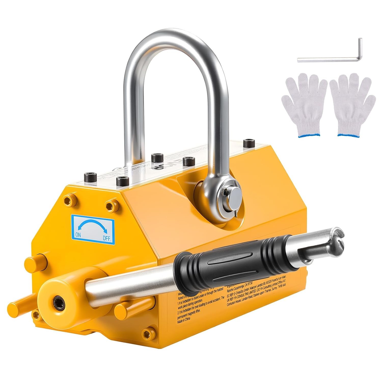VEVOR Permanent Magnetic Lifter, 1320 lbs Pulling Capacity, Heavy Duty N42 Neody