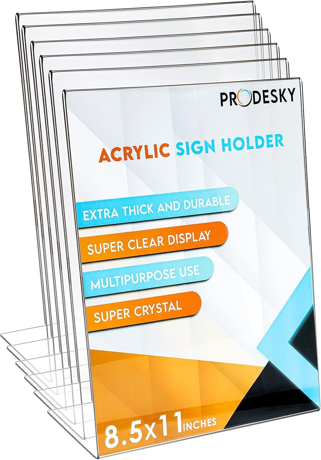 Pack of 6 Back Acrylic Sign Holder 8.5 * 11 Inches with Pack of 6 Back Acrylic Sign Holder 8.5 * 11 Inches with