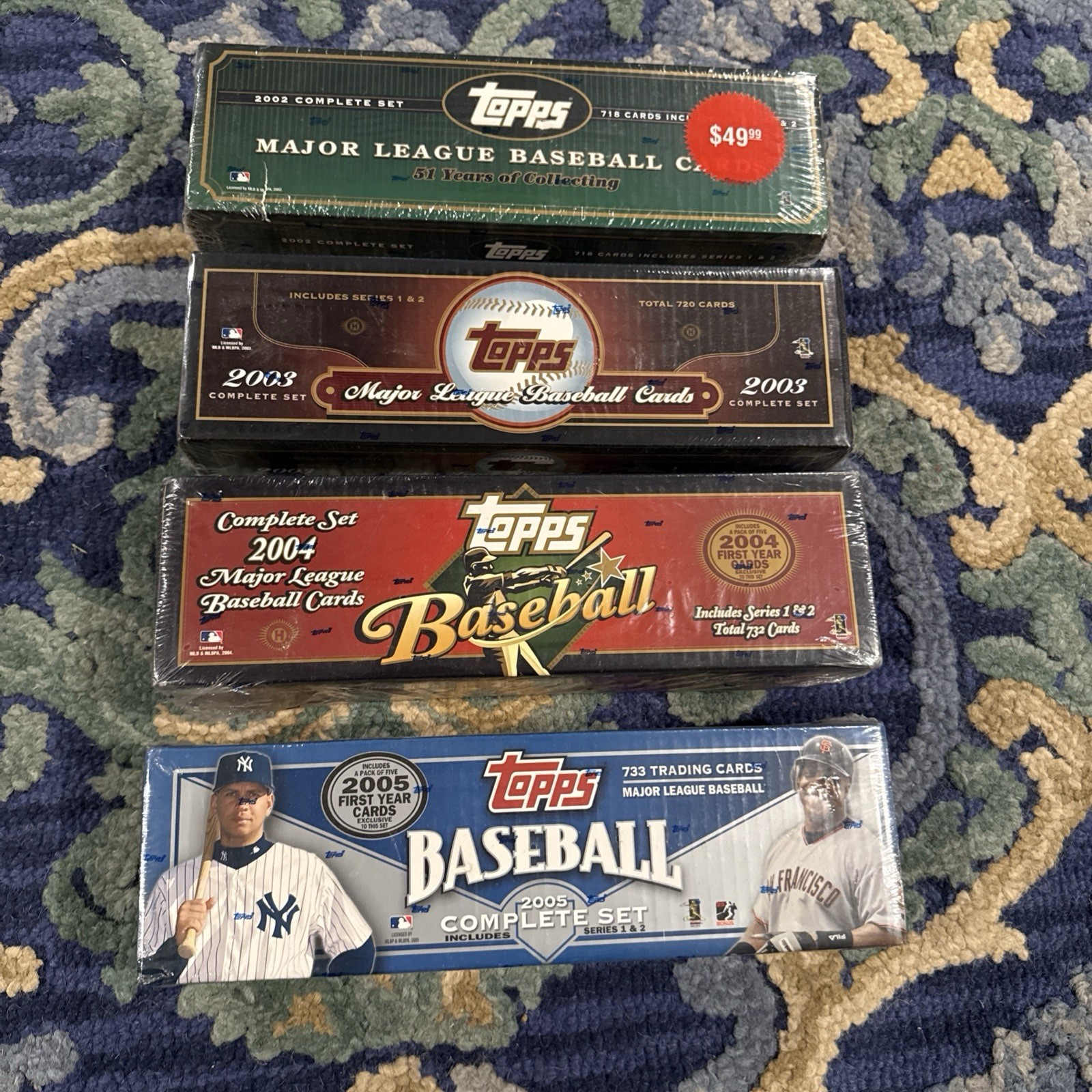 2002 2003 2004 2005 Topps Sealed Complete Factory Set Lot