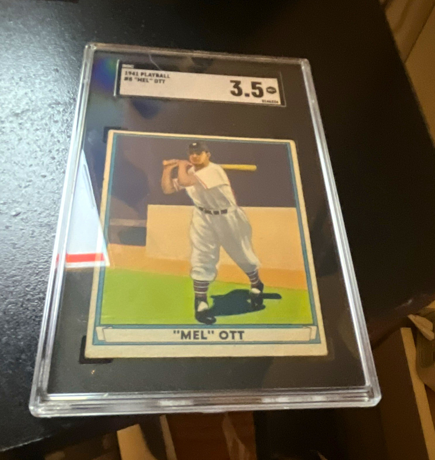 GUM Inc 1941 Play Ball #8 Mel Ott New York Giants MLB Baseball Card Graded GUM Inc 1941 Play Ball #8 Mel Ott New York Giants MLB Baseball Card Graded