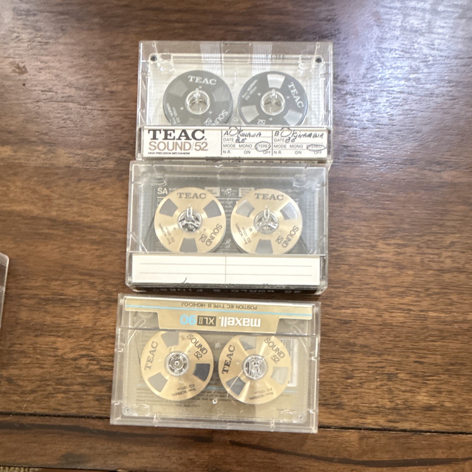 Vintage TEAC STUDIO 52 EQ Bias Cassette Tape Made In Japan selling together Vintage TEAC STUDIO 52 EQ Bias Cassette Tape Made In Japan selling together