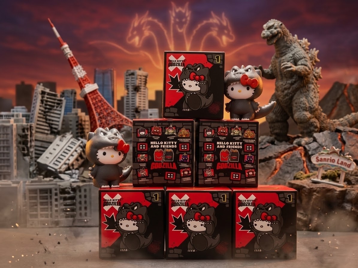 McDonald's Happy Meal Sanrio- Hello Kitty x Godzilla Figure #1 McDonald's Happy Meal Sanrio- Hello Kitty x Godzilla Figure #1