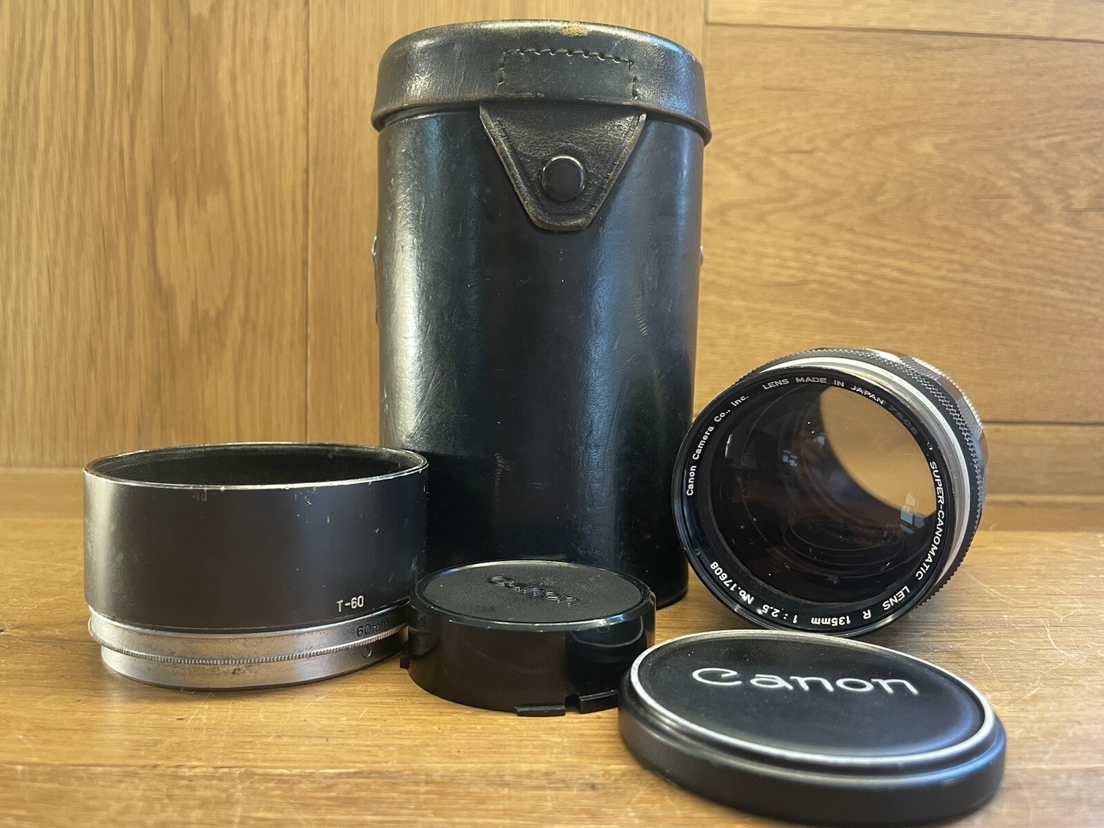 *Exc+5 w/ Case & Hood* Canon Super Canomatic Lens R 135mm F/2.5 Telephoto /Japan