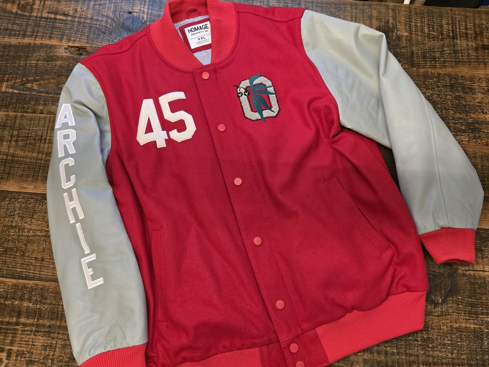 Ohio State Buckeyes Archie Griffin 45 Leather Wool Jacket Homage Mens 2xl Ohio State Buckeyes Archie Griffin 45 Leather Wool Jacket Homage Mens 2xl