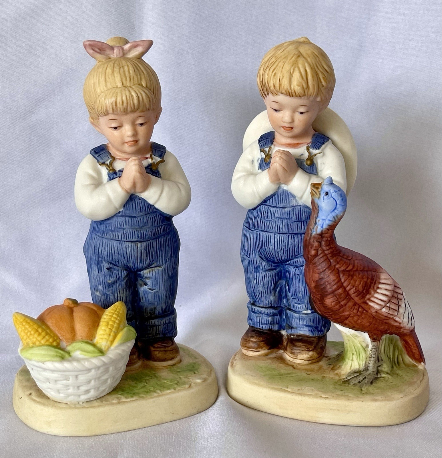 Vintage HOMCO Denim Days Figurines Time for Thanks 1506 Set Of 2 Vintage HOMCO Denim Days Figurines Time for Thanks 1506 Set Of 2
