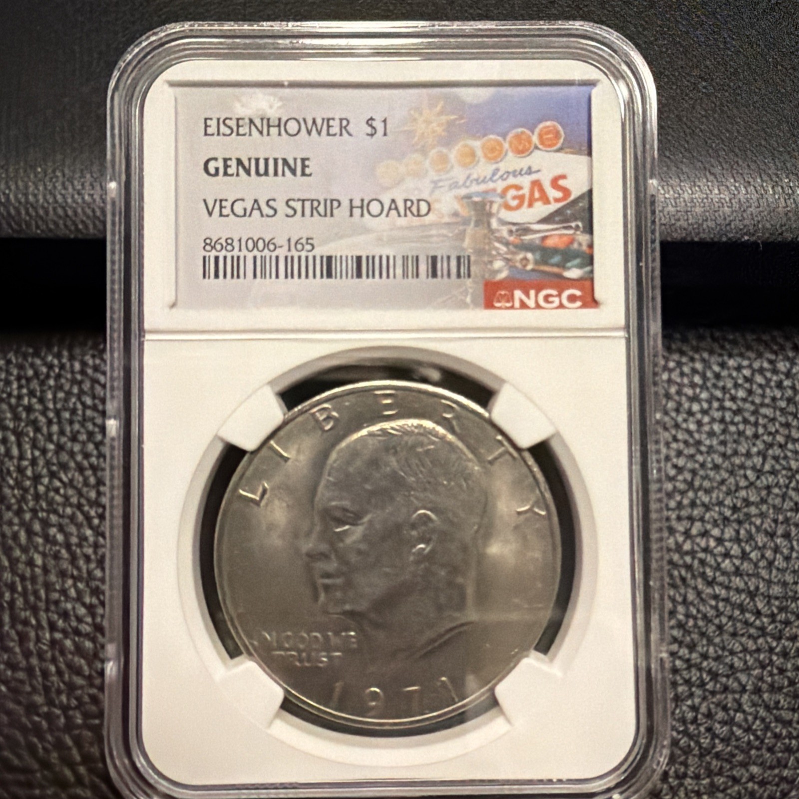 1971 Eisenhower Dollar NGC Genuine Vegas Strip Hoard Casino Hoard Ike Dollar