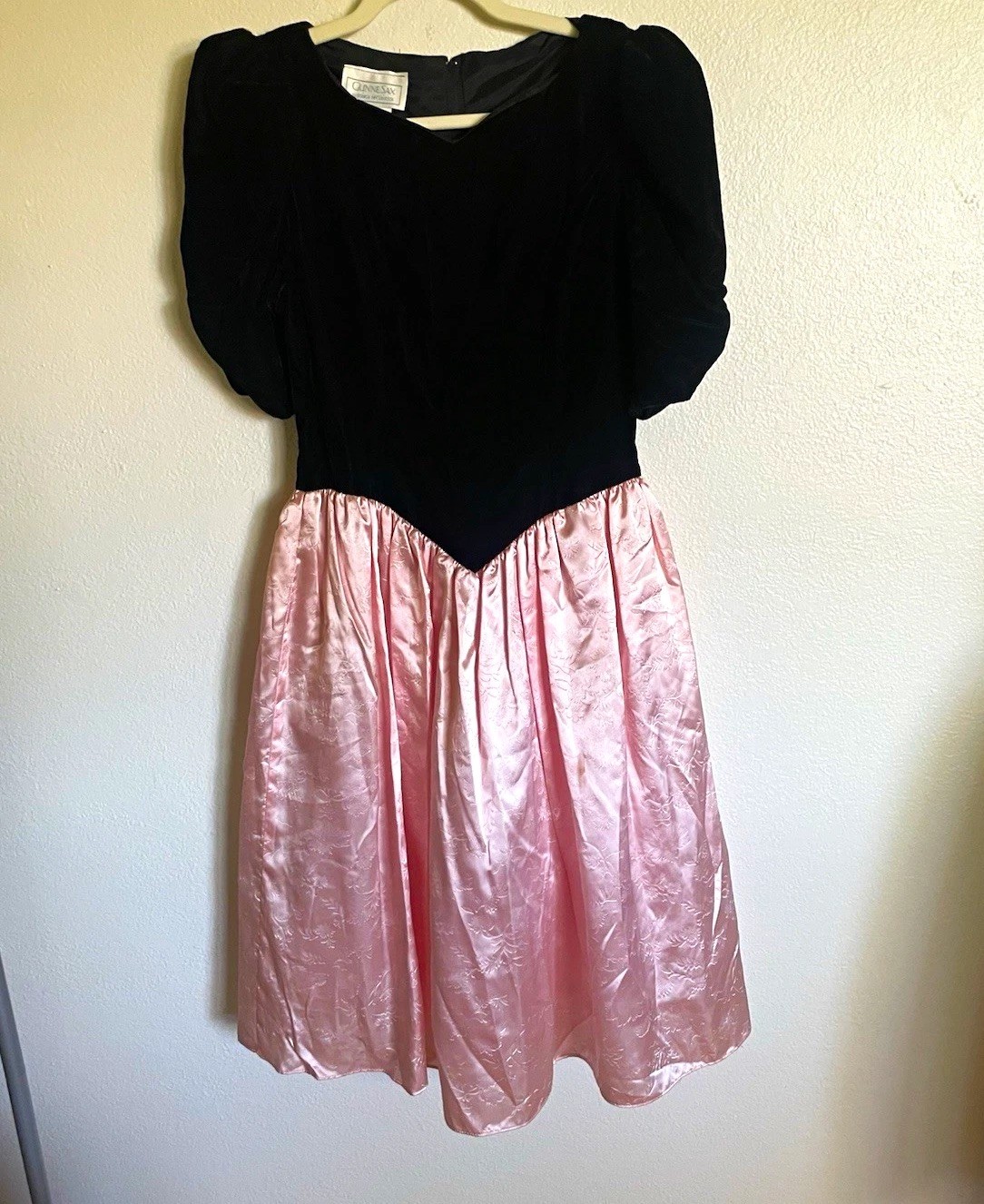 VTG 80s Gunne Sax Jessica McClintock Velvet Satin Drop Waist Party Dress Sz 10 VTG 80s Gunne Sax Jessica McClintock Velvet Satin Drop Waist Party Dress Sz 10