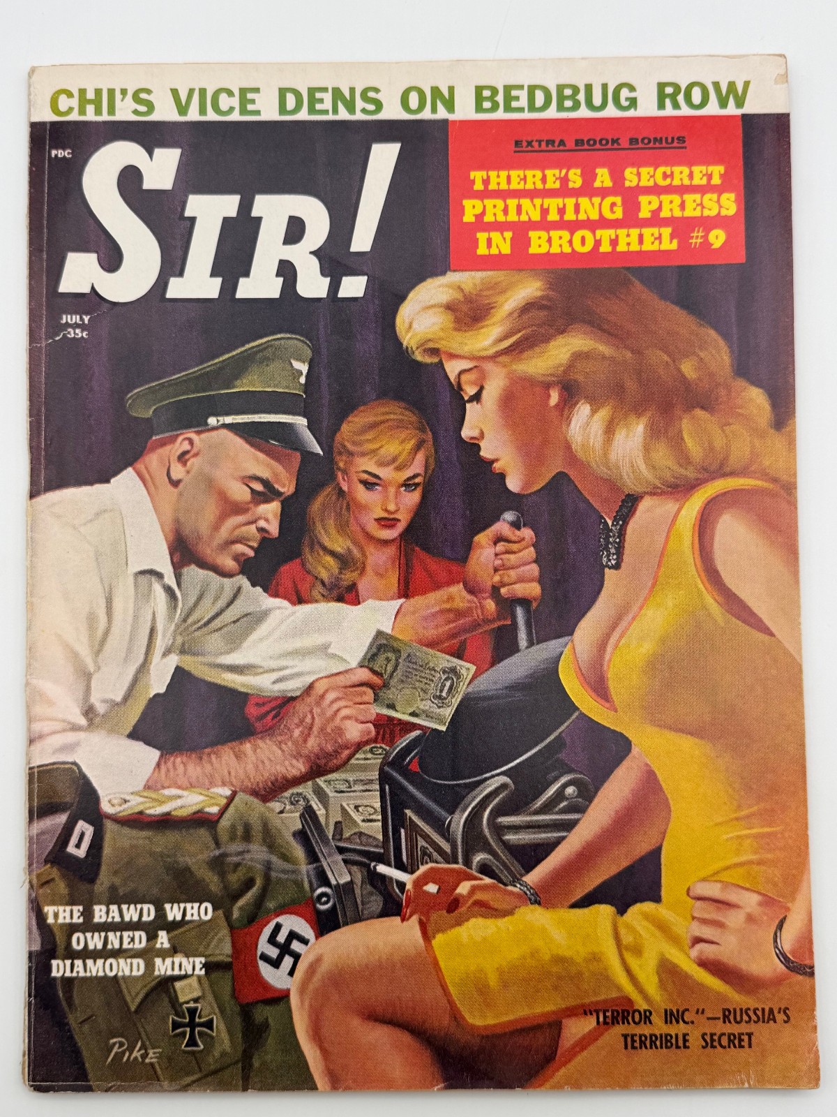 Vintage Sir Magazine July 1961 American Men's Adventure Pulp Vintage Sir Magazine July 1961 American Men's Adventure Pulp