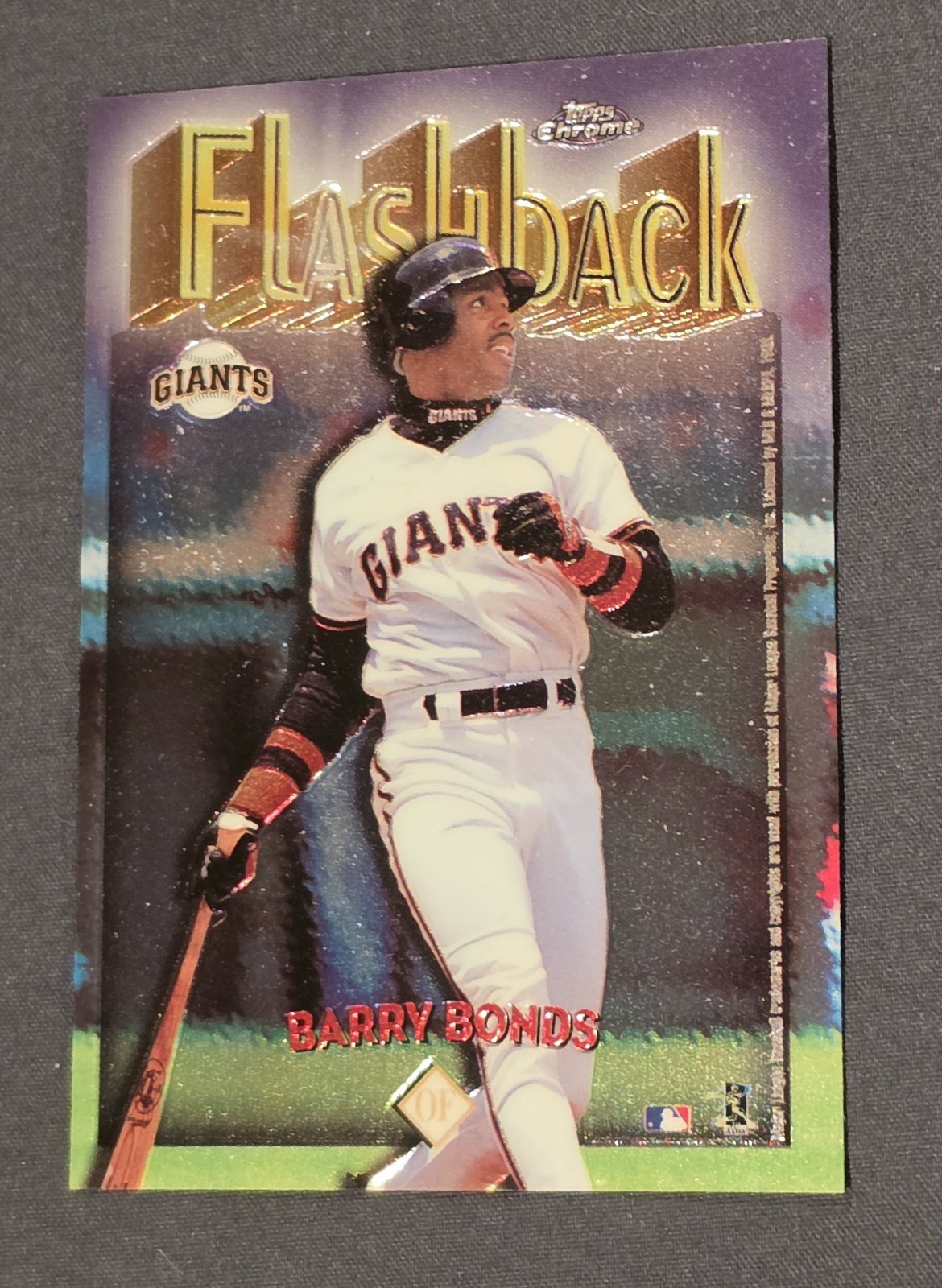 1998 Topps Chrome Flashback REFRACTOR Barry Bonds San Francisco Giants #FB1 1998 Topps Chrome Flashback REFRACTOR Barry Bonds San Francisco Giants #FB1