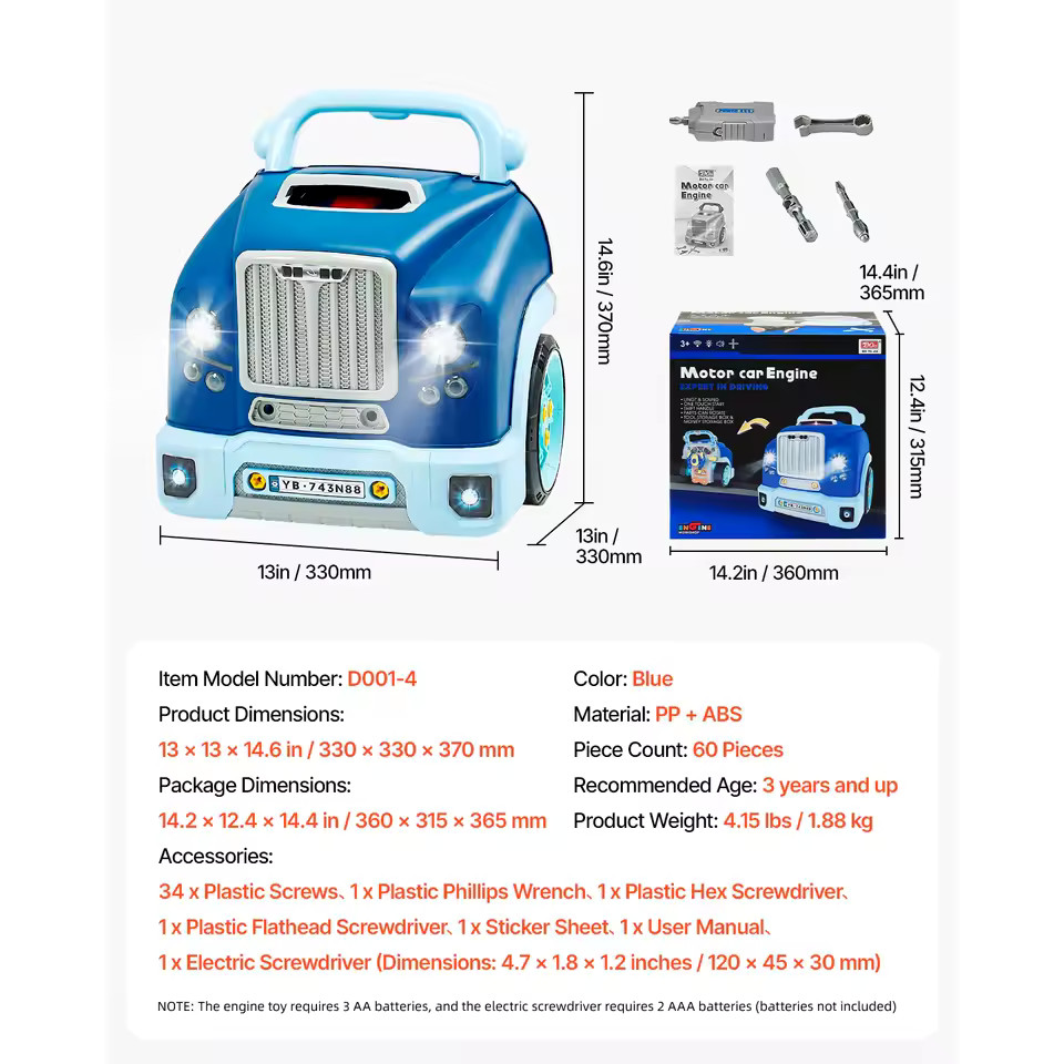60 Pcs Car Repair Toy Set For Children NEW 60 Pcs Car Repair Toy Set For Children NEW