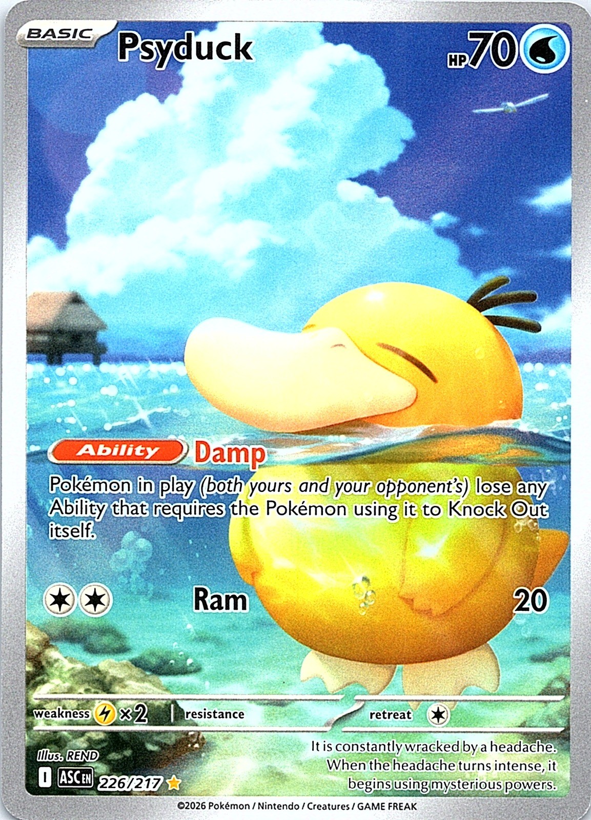 Psyduck Holo Illustration Rare ME: Ascended Heroes 226/217 LP Psyduck Holo Illustration Rare ME: Ascended Heroes 226/217 LP