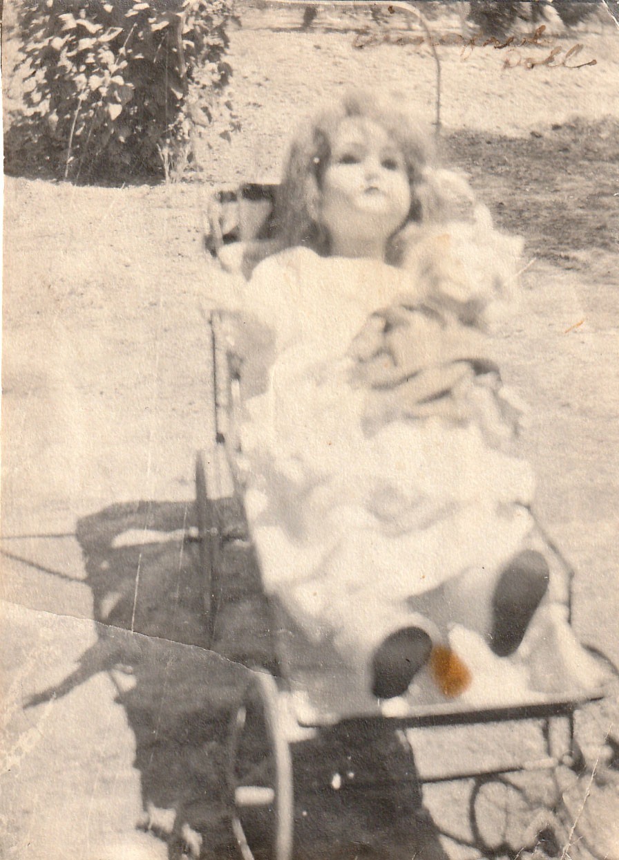 Antique Photo Dolls in Stroller Pram Edwardian Era Girls Toys American